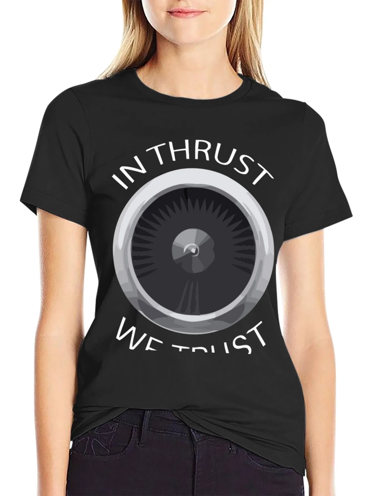 In Thrust We Trust T-Shirt - Aviation Enthusiast Tee product image 2