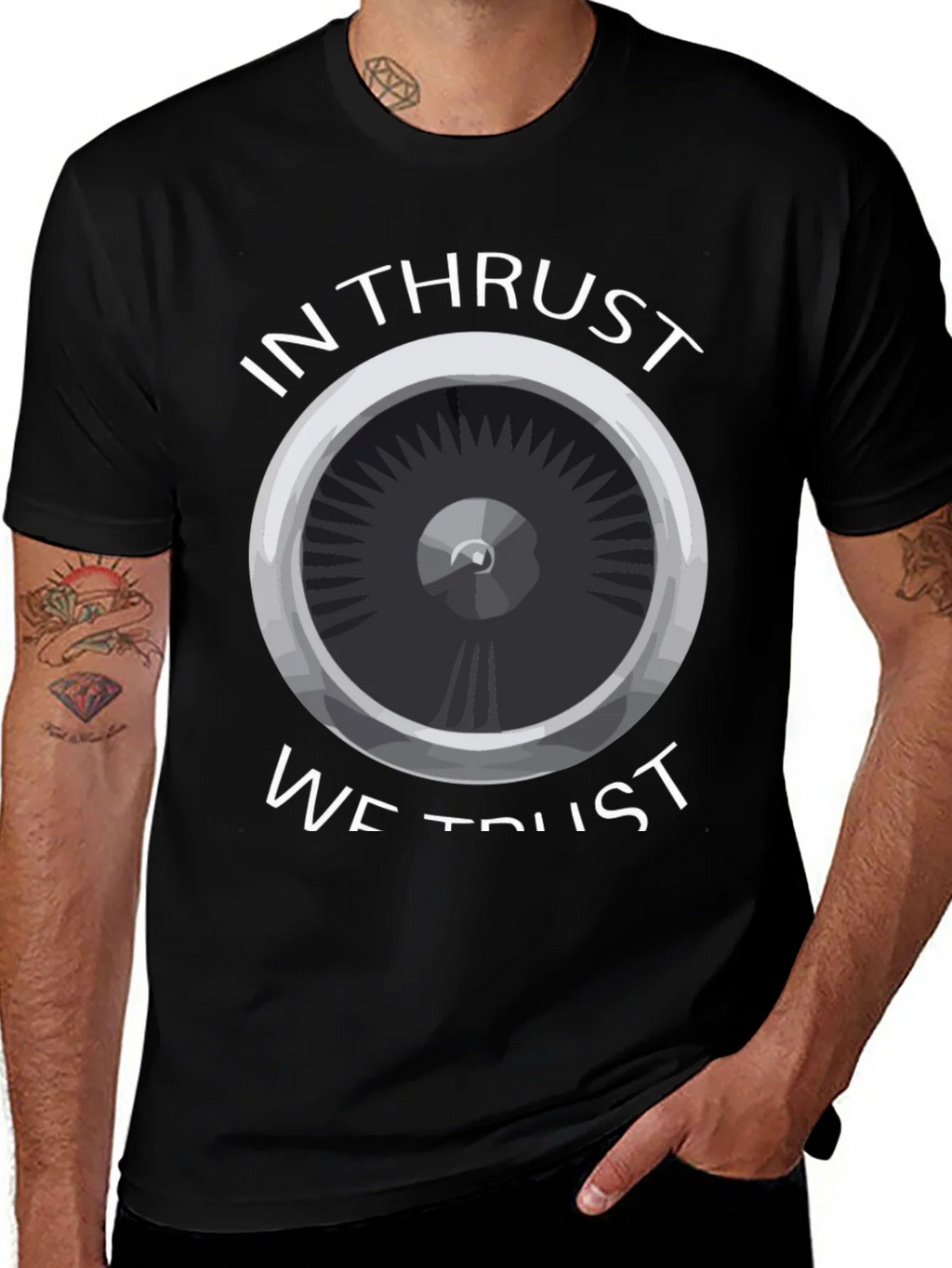 In Thrust We Trust T-Shirt - Aviation Enthusiast Tee product image 1