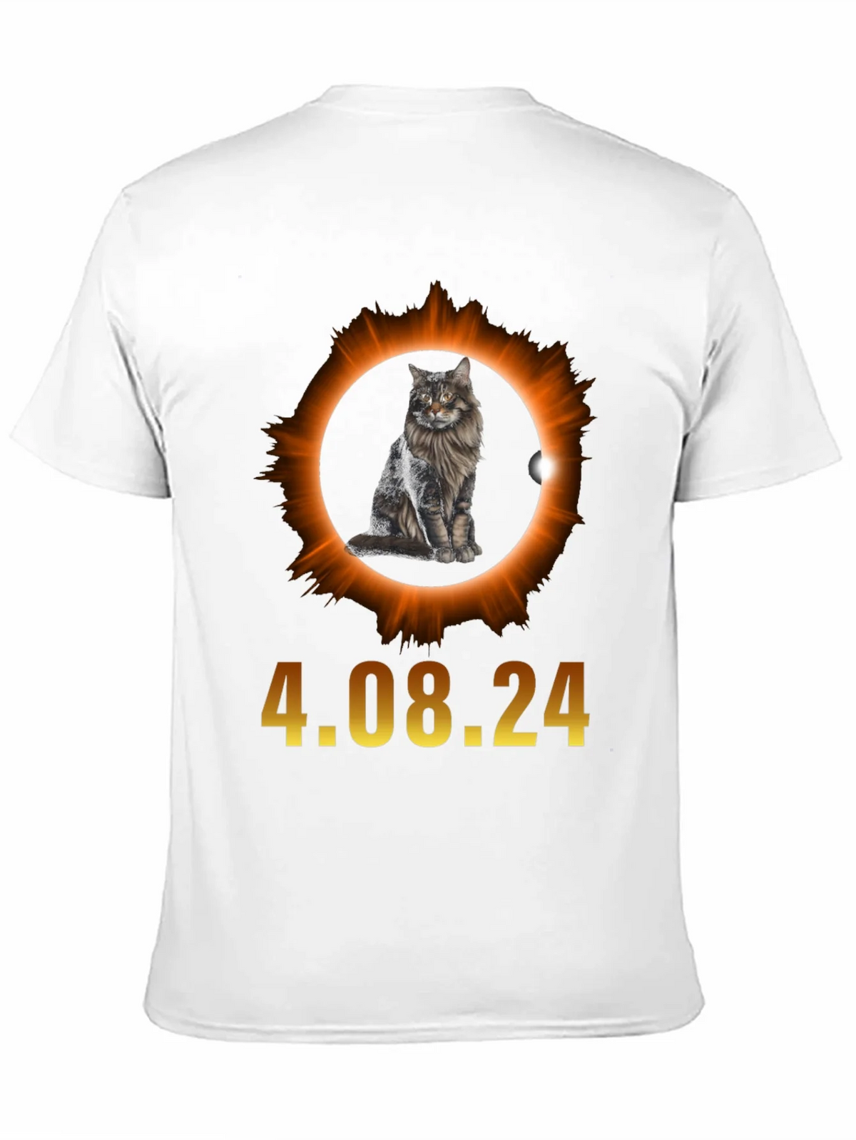 Total Solar Eclipse 4.08.24 Cat Graphic Tee product image 10