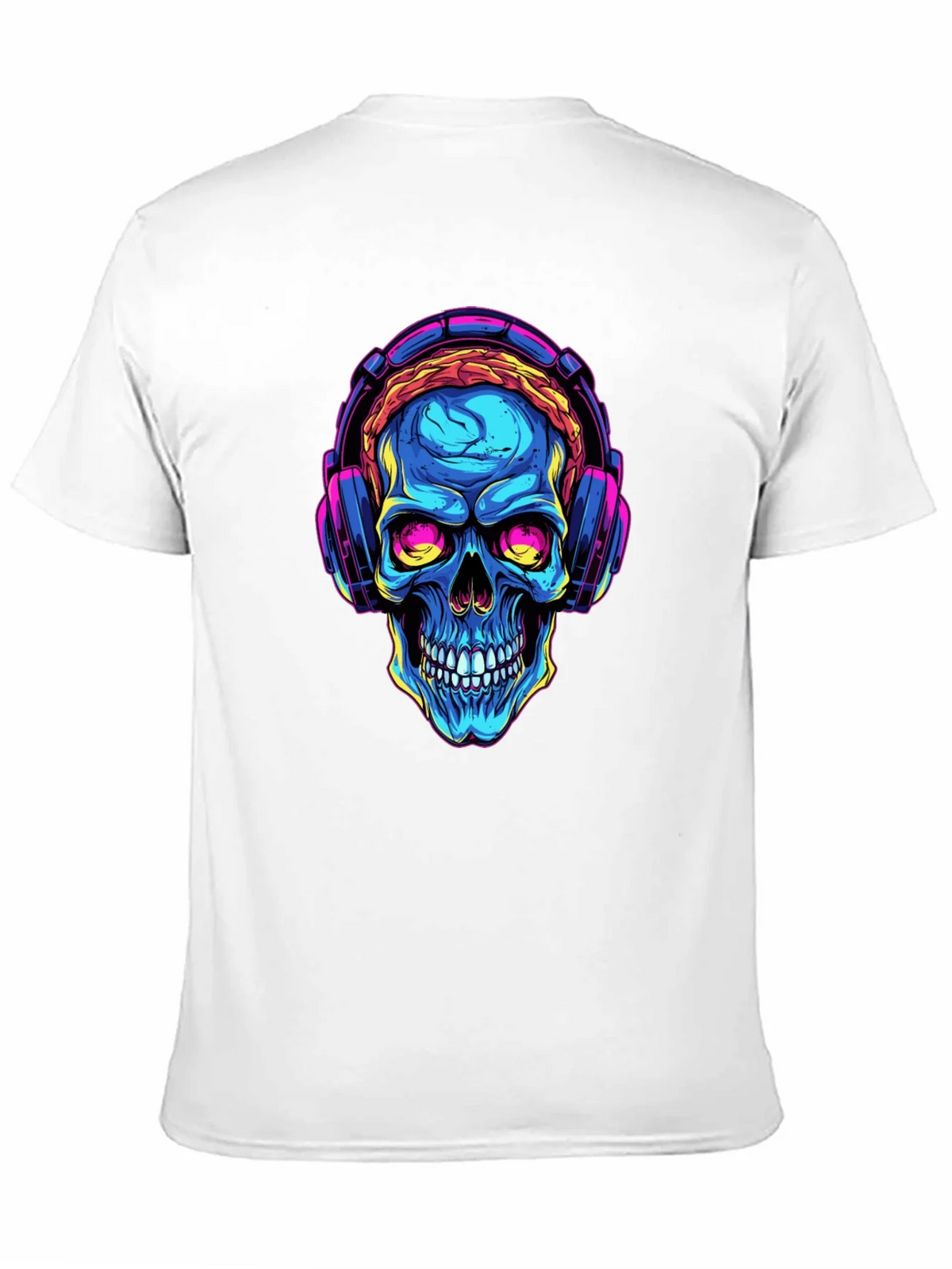 Skull with Headphones Graphic Tee product image 8