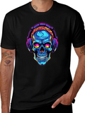 Skull with Headphones Graphic Tee product image 1