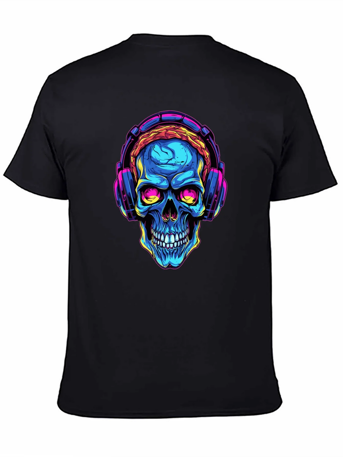 Skull with Headphones Graphic Tee product image 4