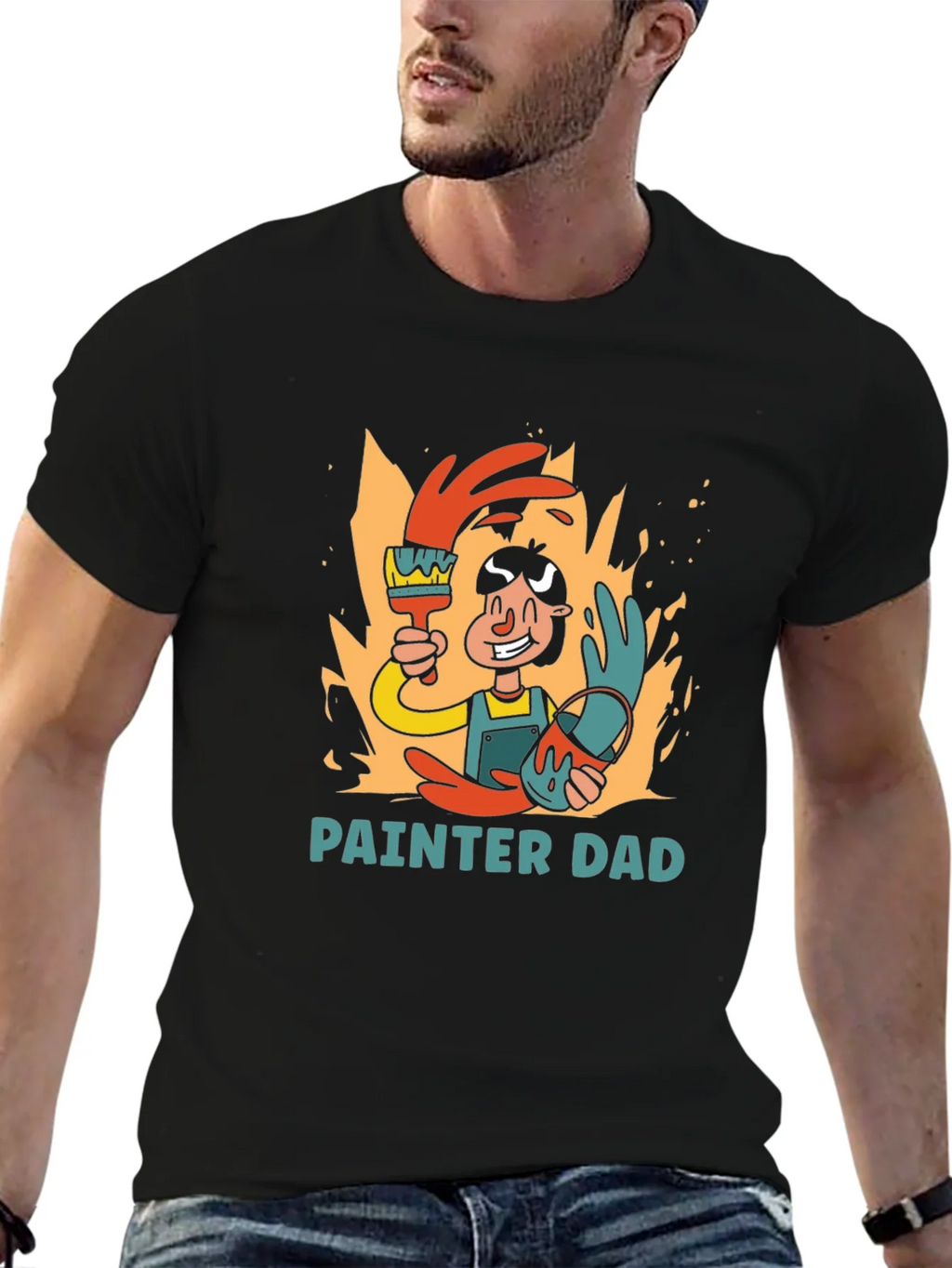 Painter Dad Graphic T-Shirt product image 6