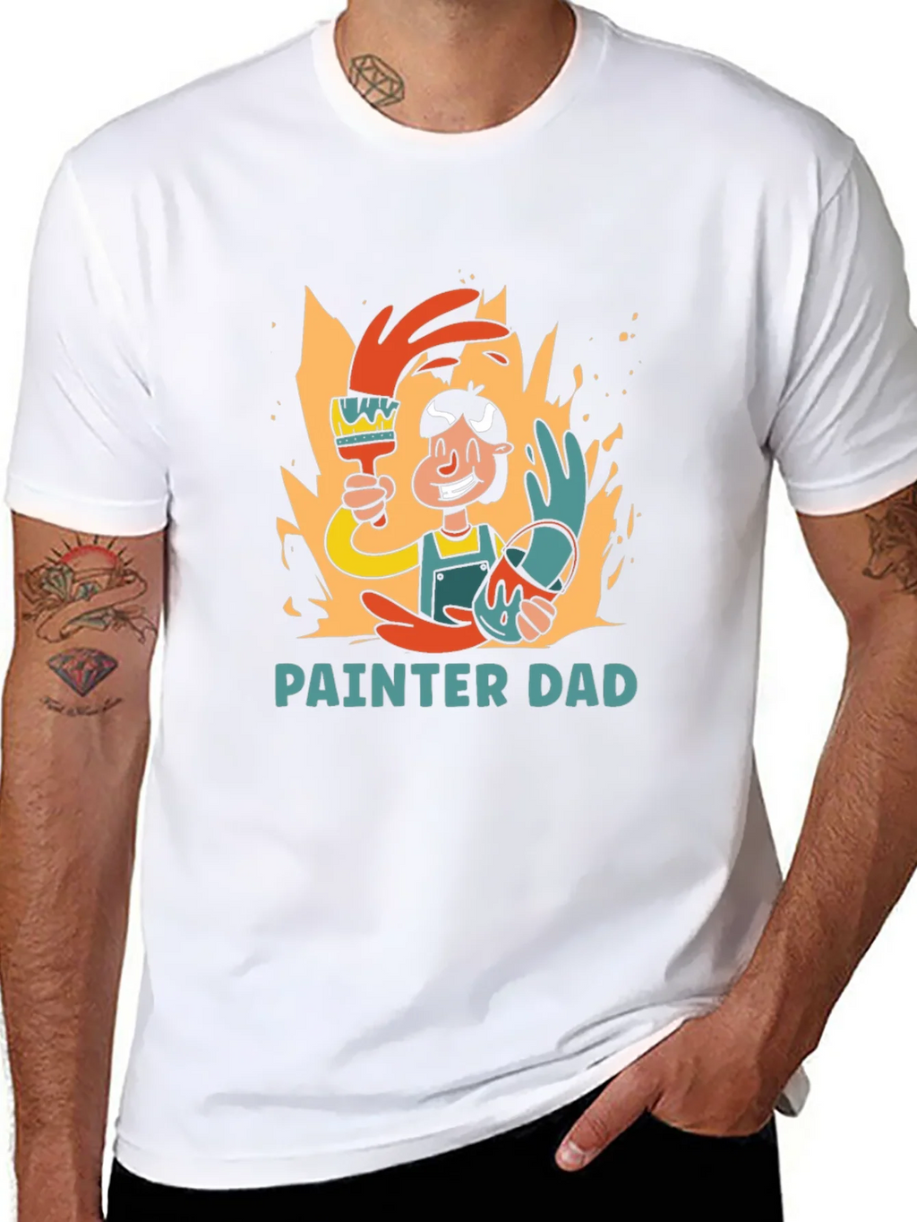 Painter Dad Graphic T-Shirt product image 7