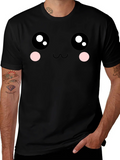 Kawaii Face Graphic Tee - Soft Cotton Blend product image 1