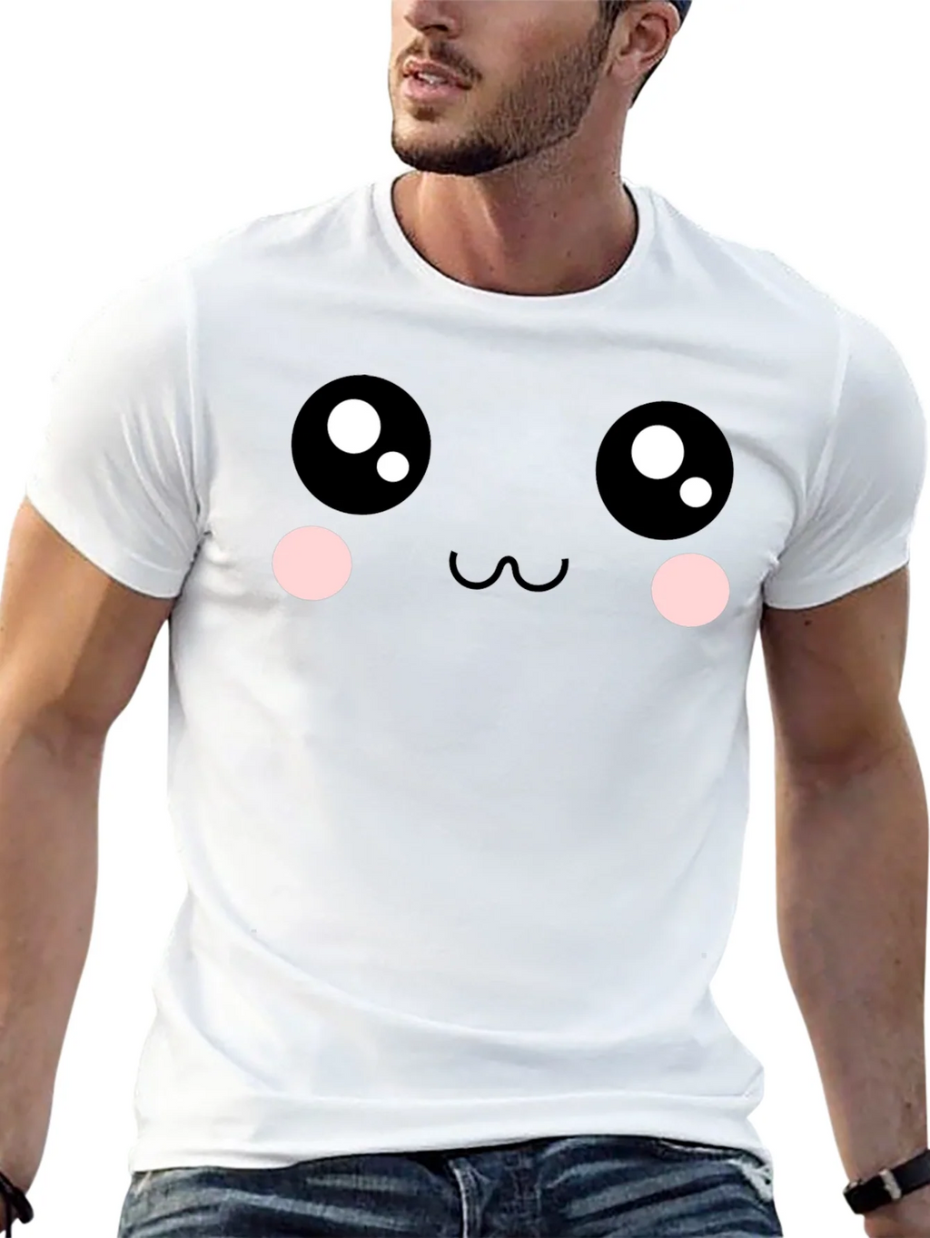Kawaii Face Graphic Tee - Soft Cotton Blend product image 11