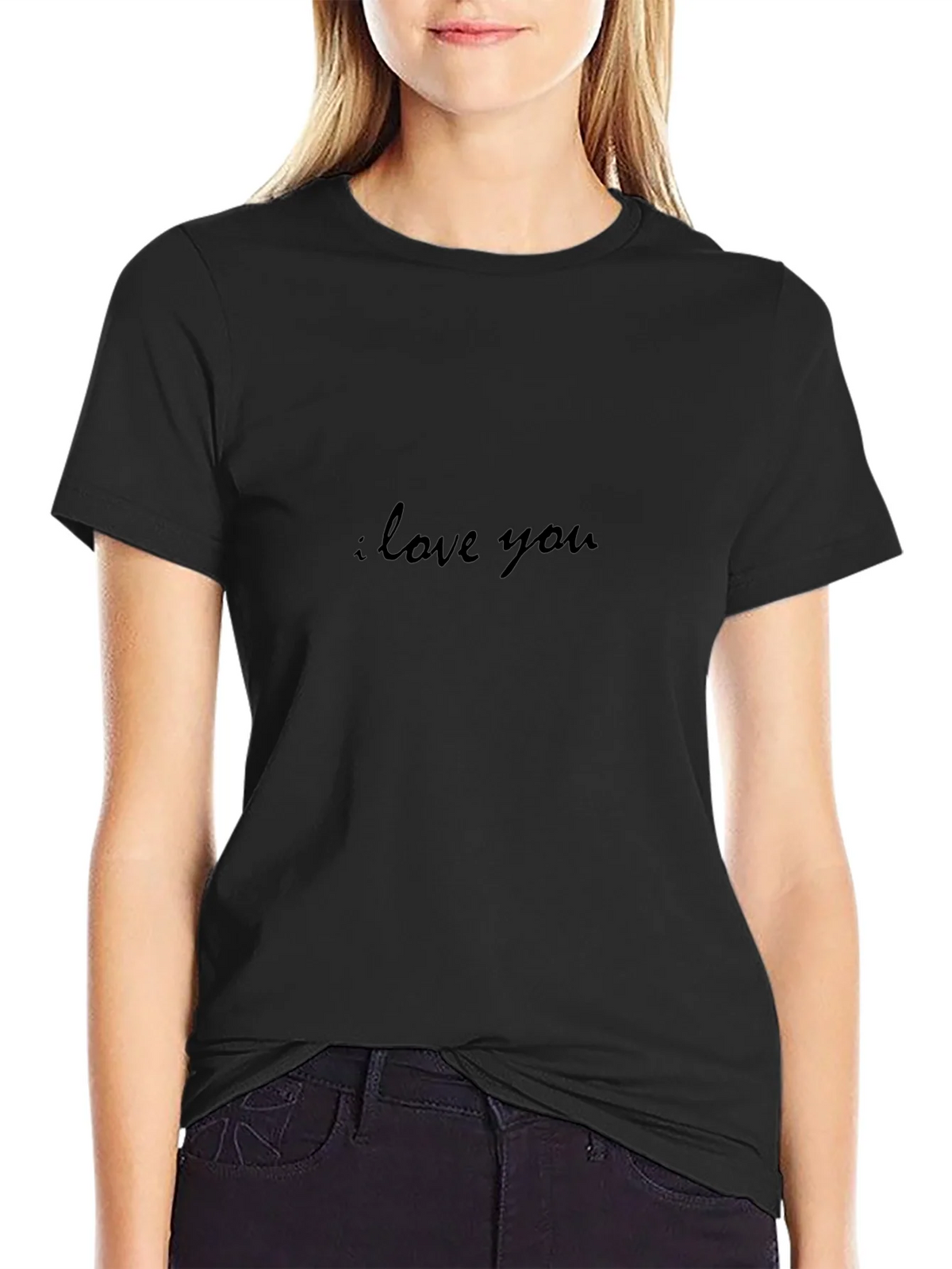 I Love You Black Graphic Tee product image 2