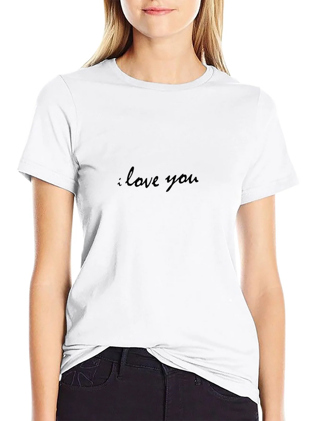 I Love You Black Graphic Tee product image 8