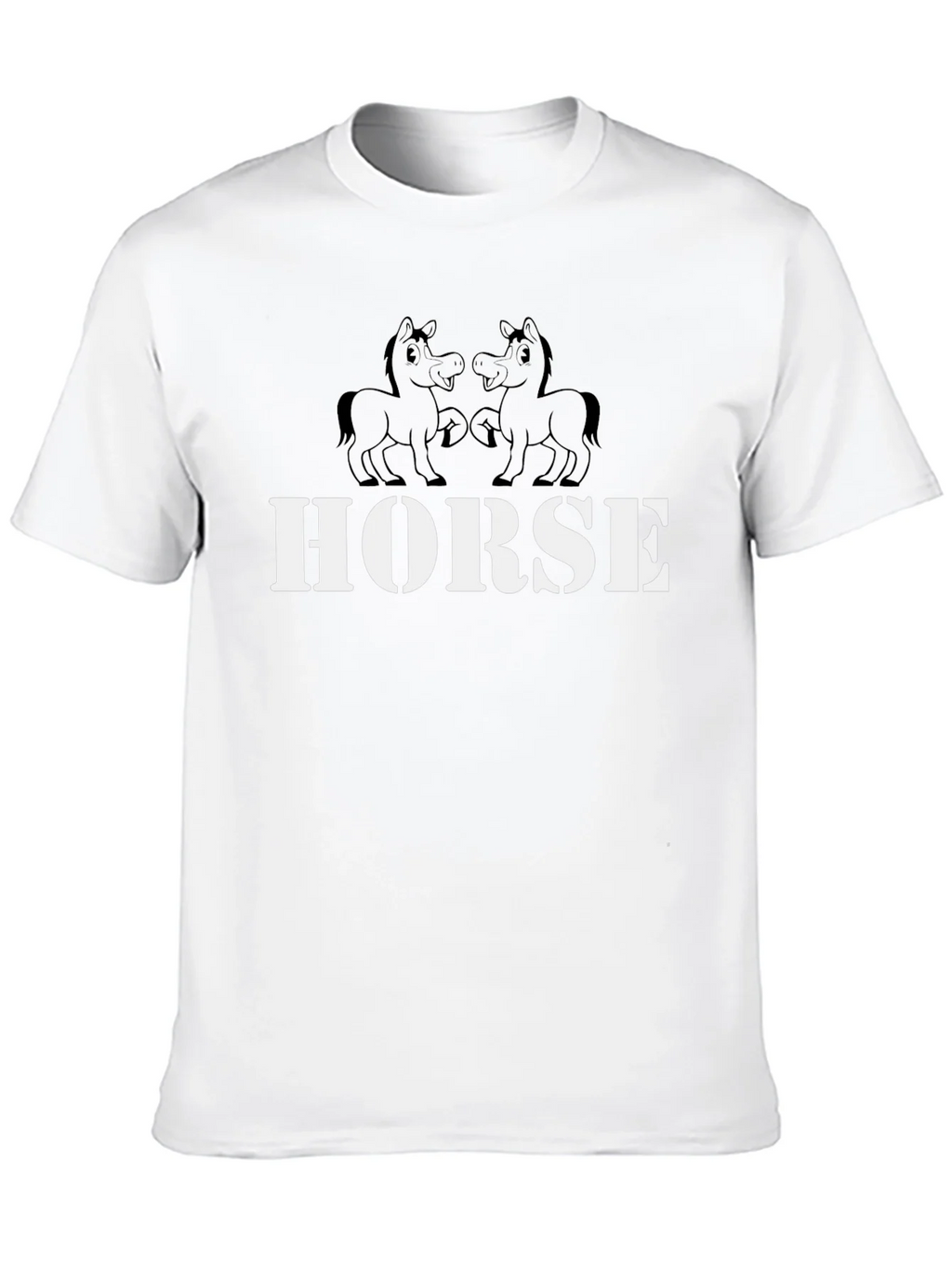 Horse Graphic Tee - Black Cotton T-Shirt product image 9