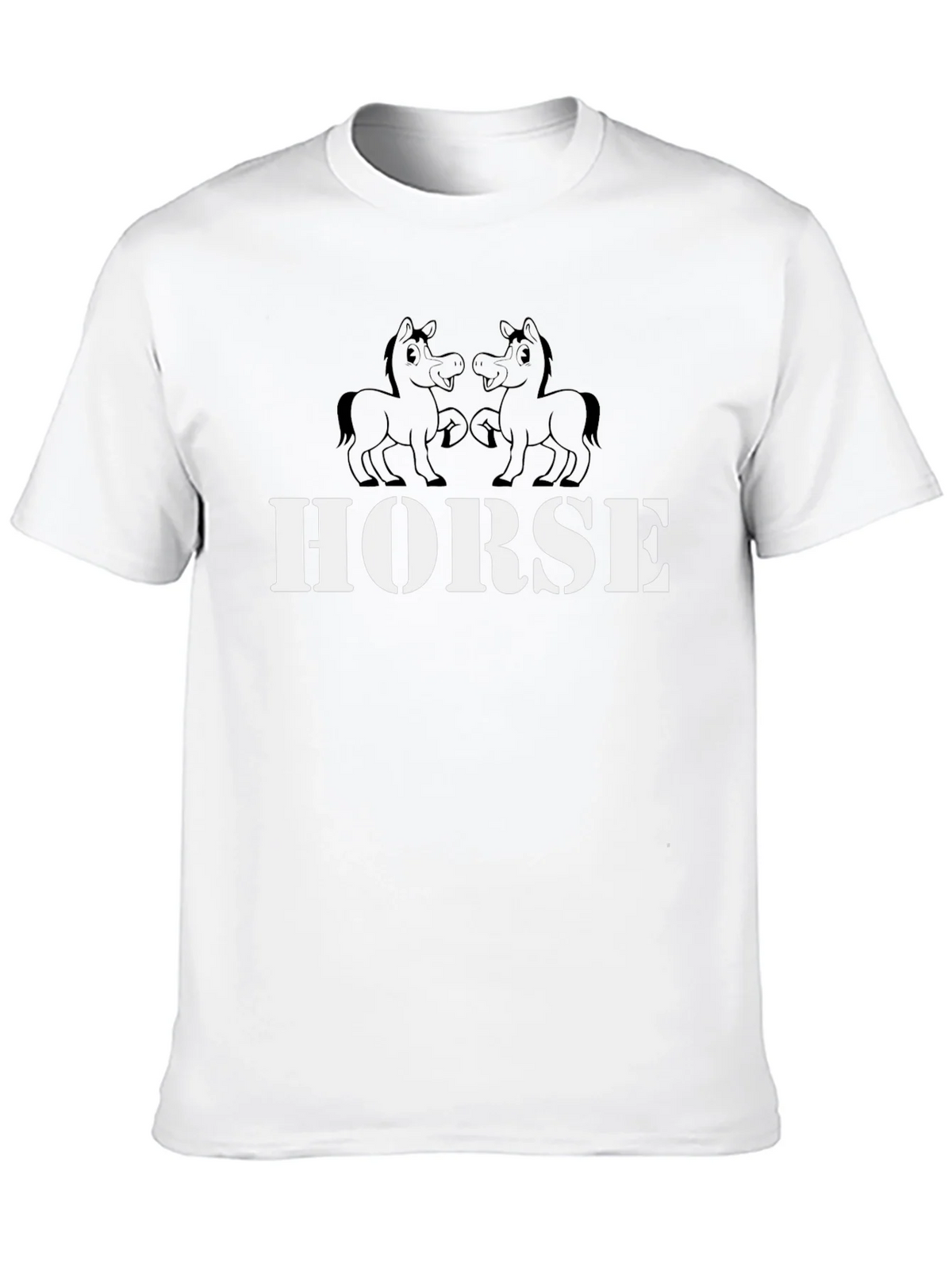 Horse Graphic Tee - Black Cotton T-Shirt product image 9