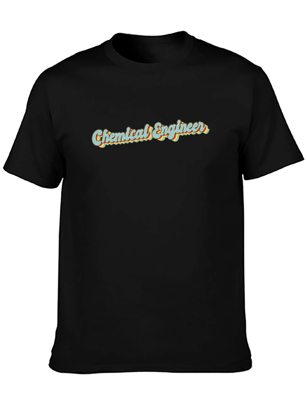 Chemical Engineer Retro T-Shirt - Black Cotton Tee product image 2