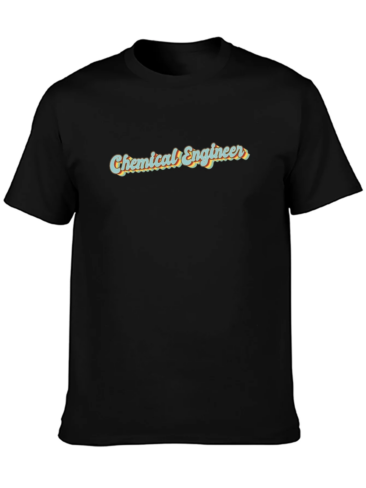 Chemical Engineer Retro T-Shirt - Black Cotton Tee product image 2