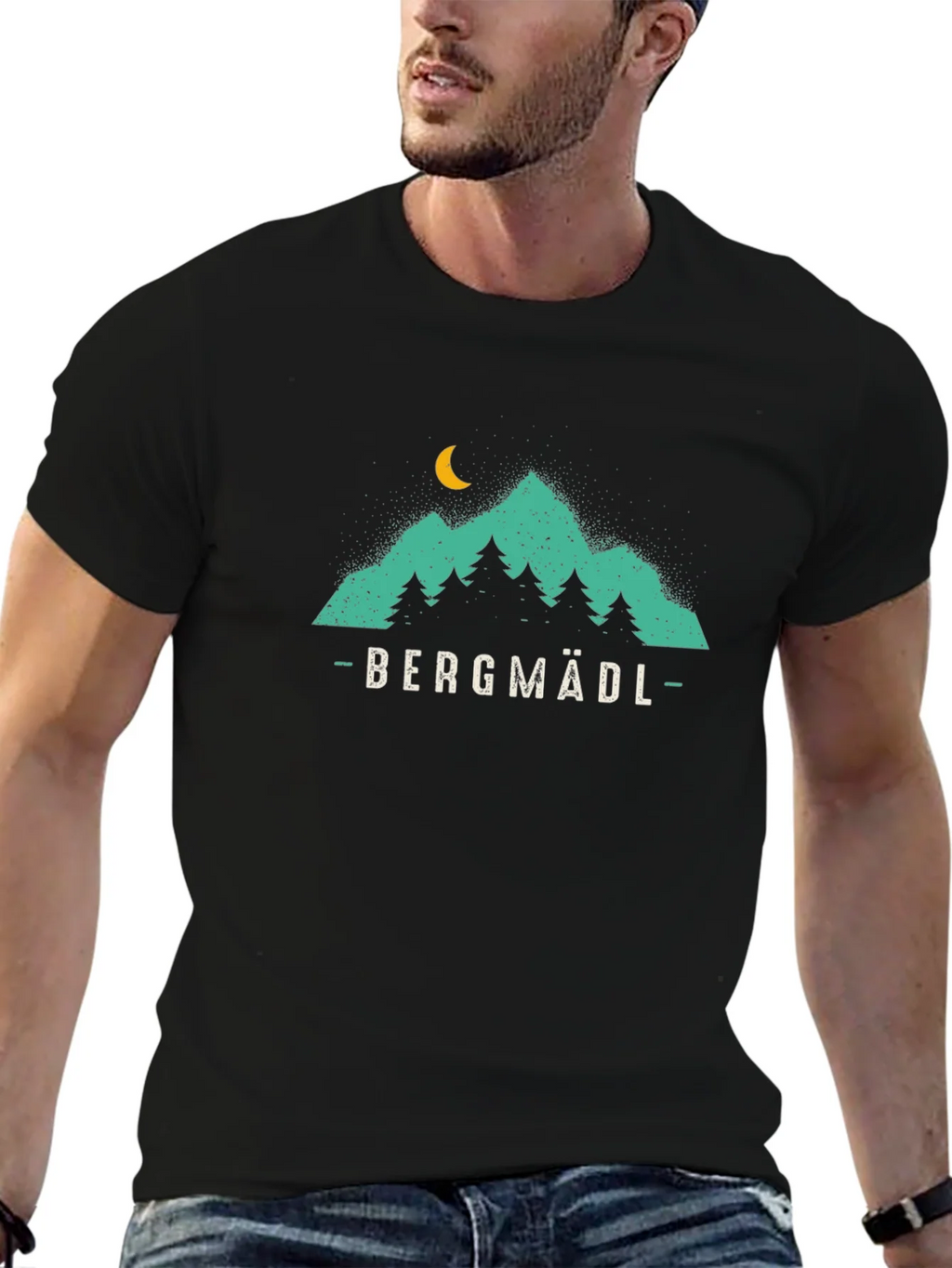 Bergmadl Mountain Graphic T-Shirt - Black product image 5