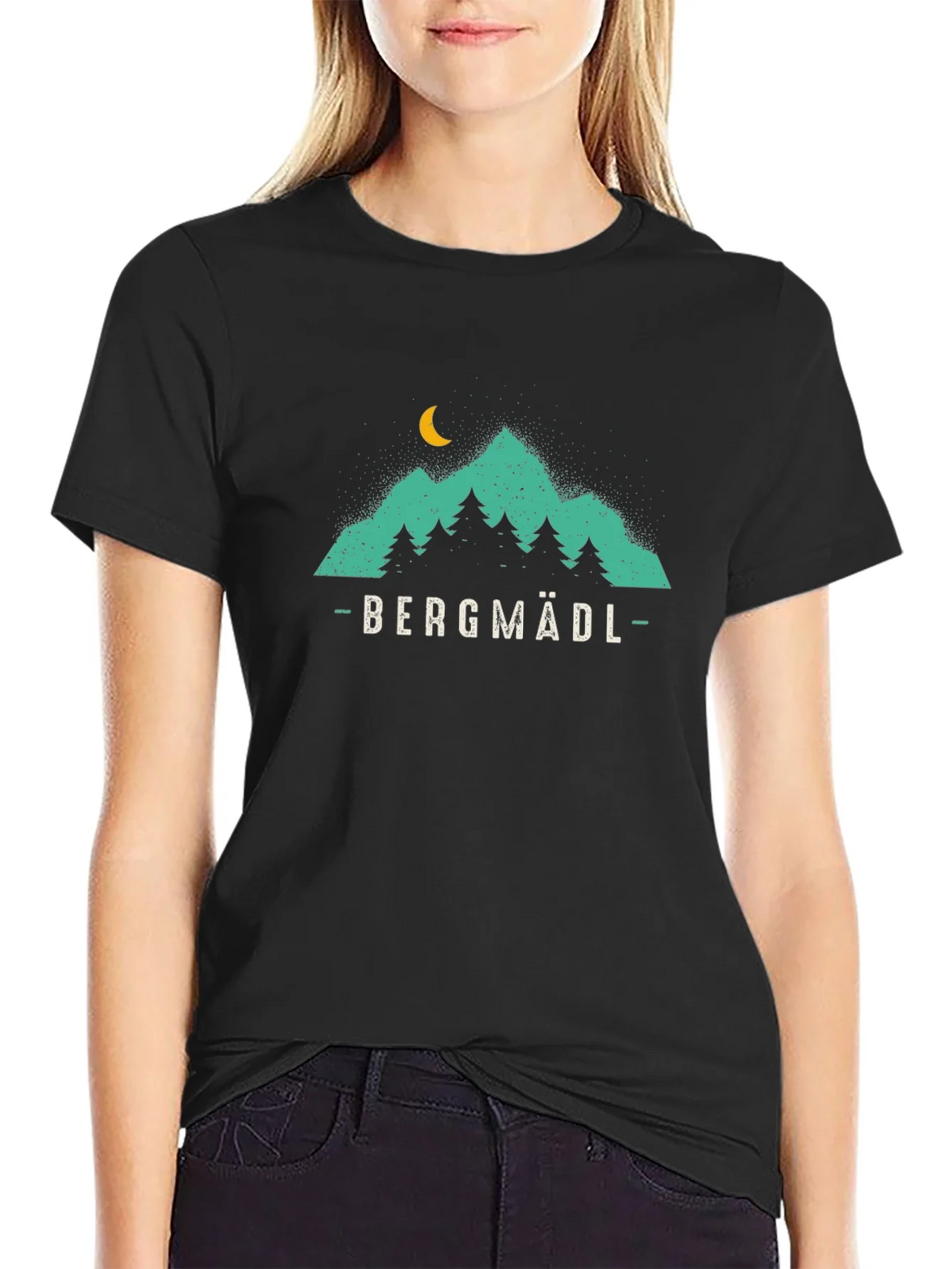 Bergmadl Mountain Graphic T-Shirt - Black product image 1