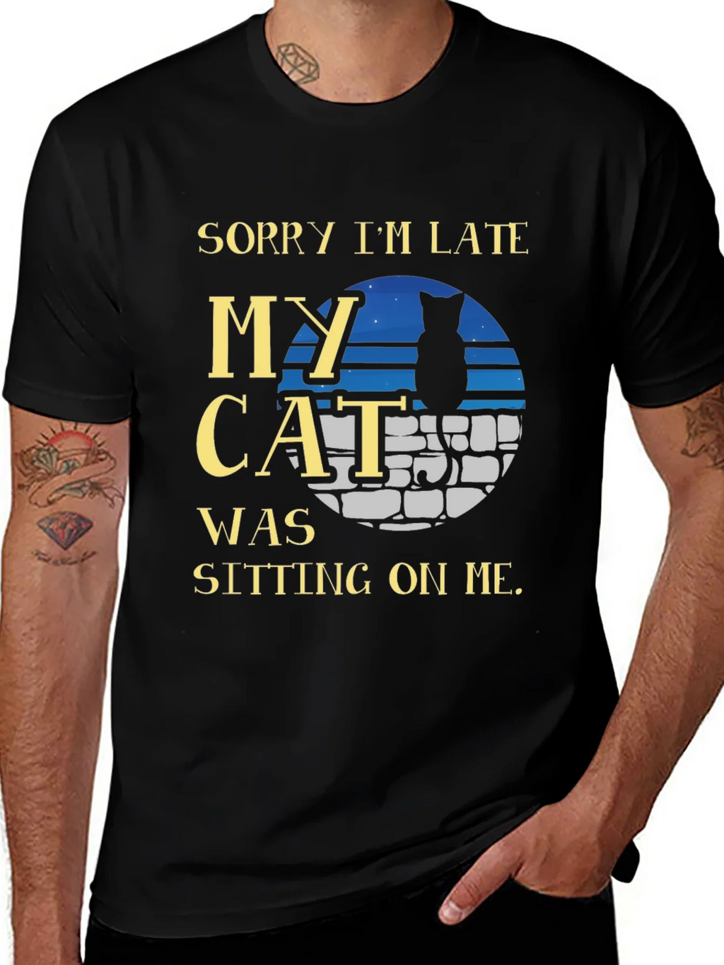 Sorry Im Late My Cat T-Shirt - Unisex Tee product image 1