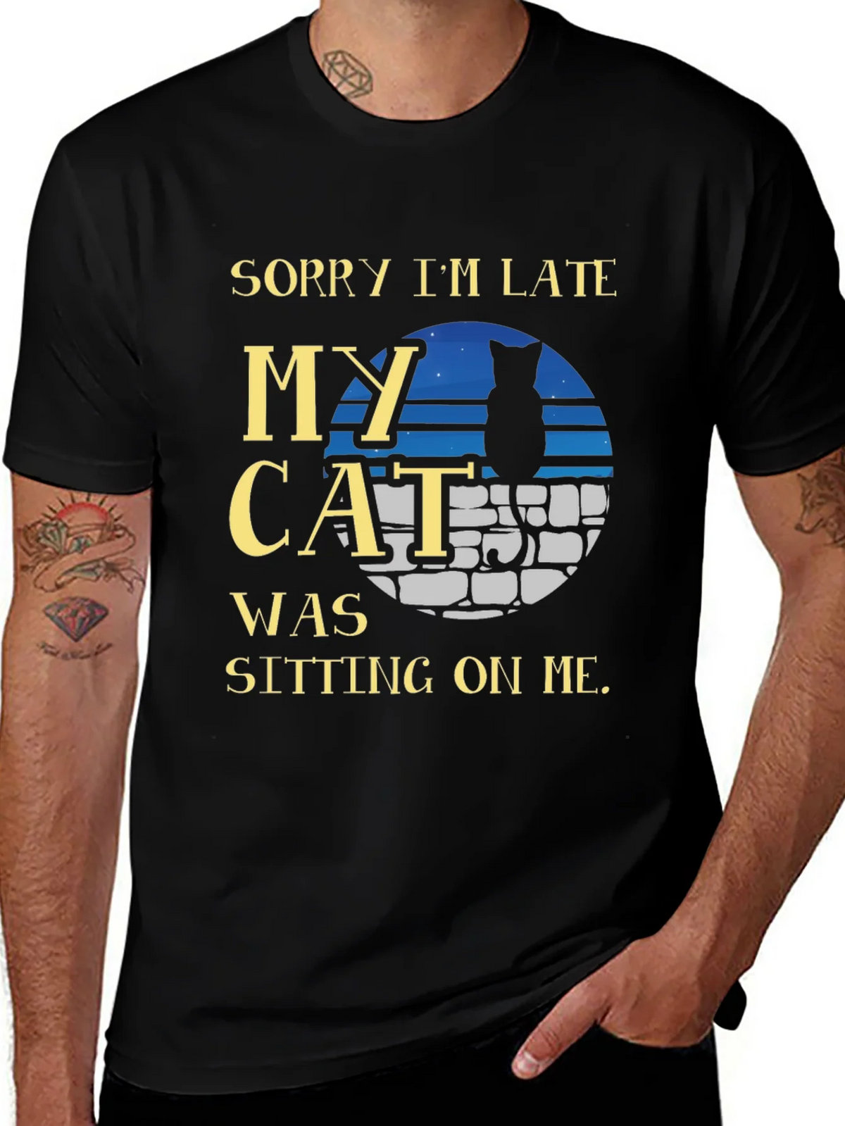 Sorry Im Late My Cat T-Shirt - Unisex Tee product image 1