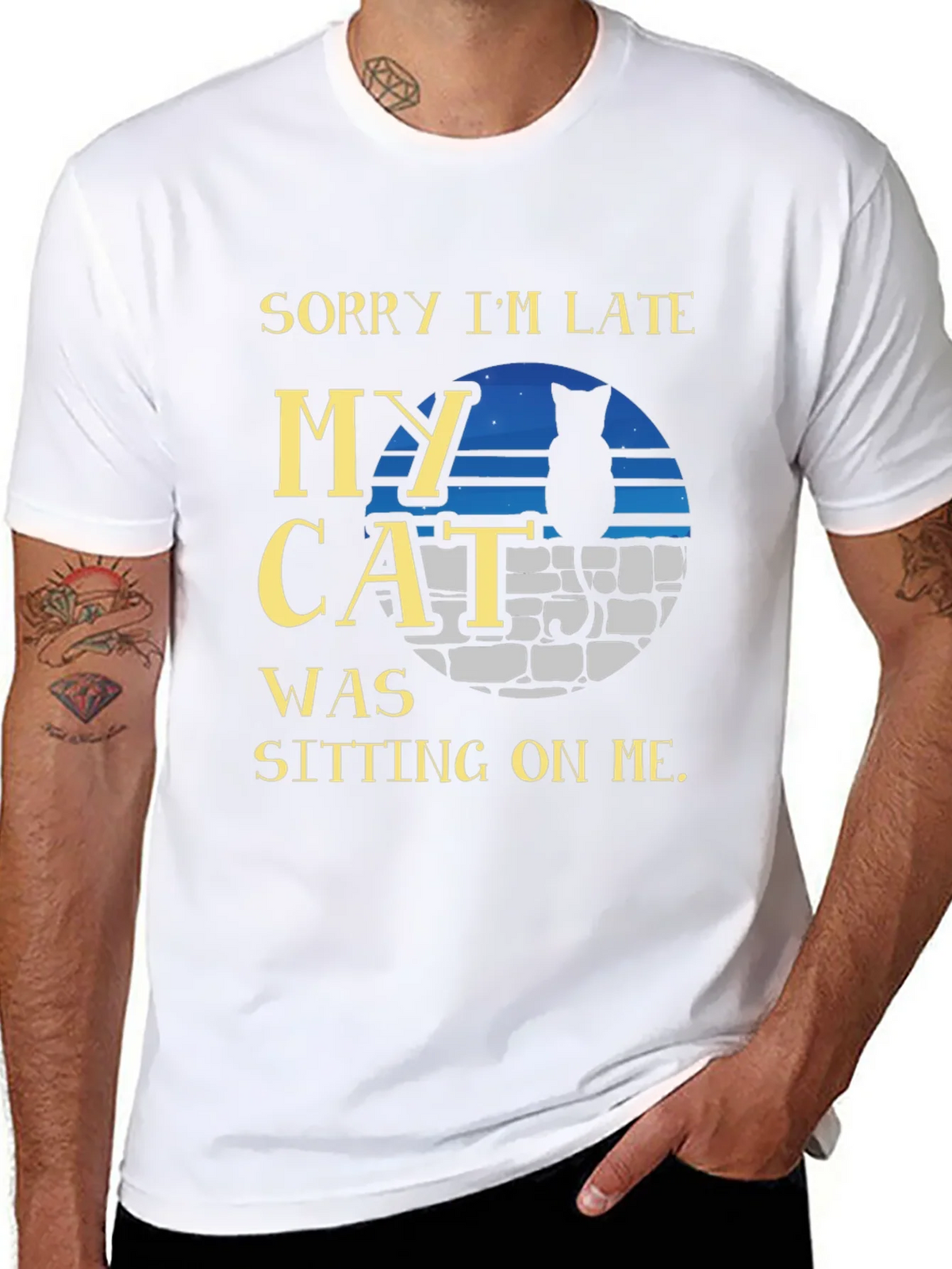 Sorry Im Late My Cat T-Shirt - Unisex Tee product image 5