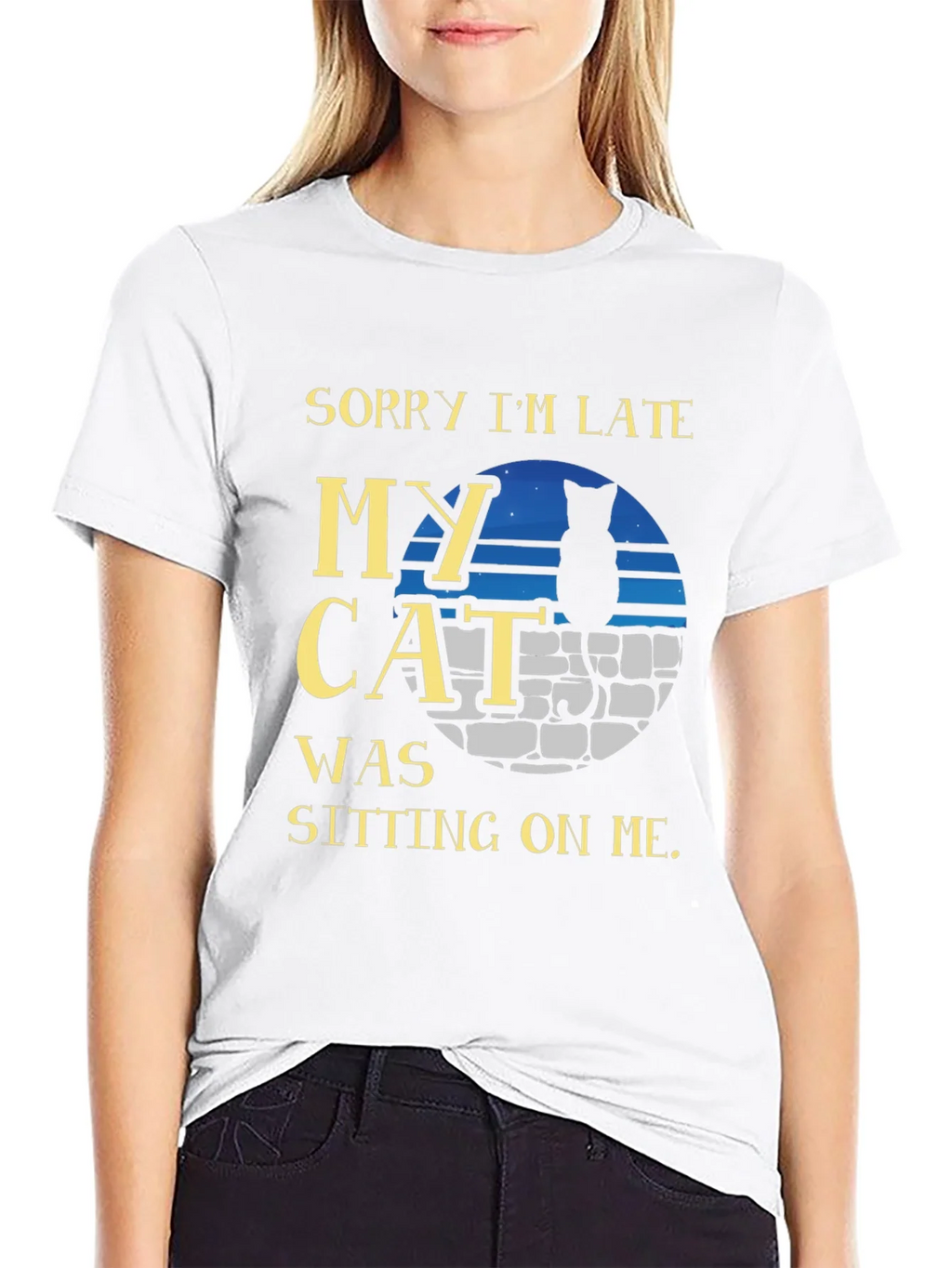 Sorry Im Late My Cat T-Shirt - Unisex Tee product image 6