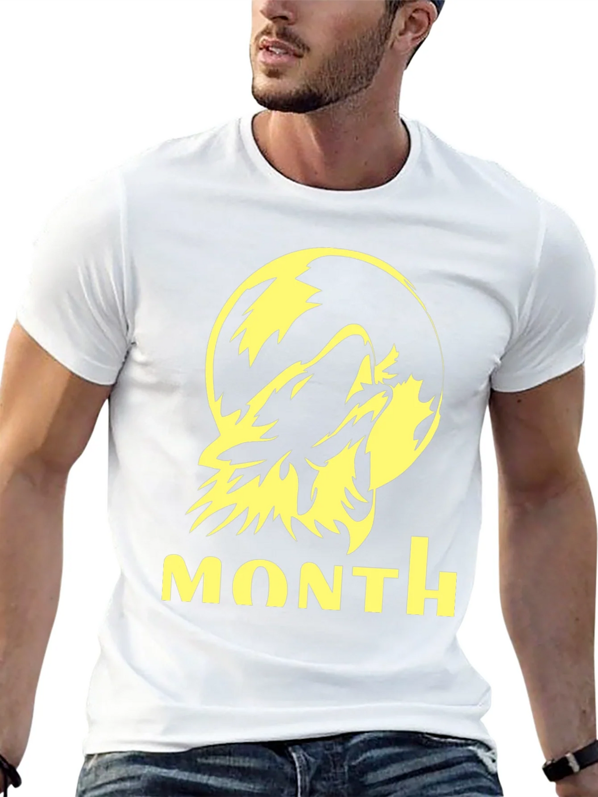 Wolf Howling at Moon Graphic Tee - Black product image 11