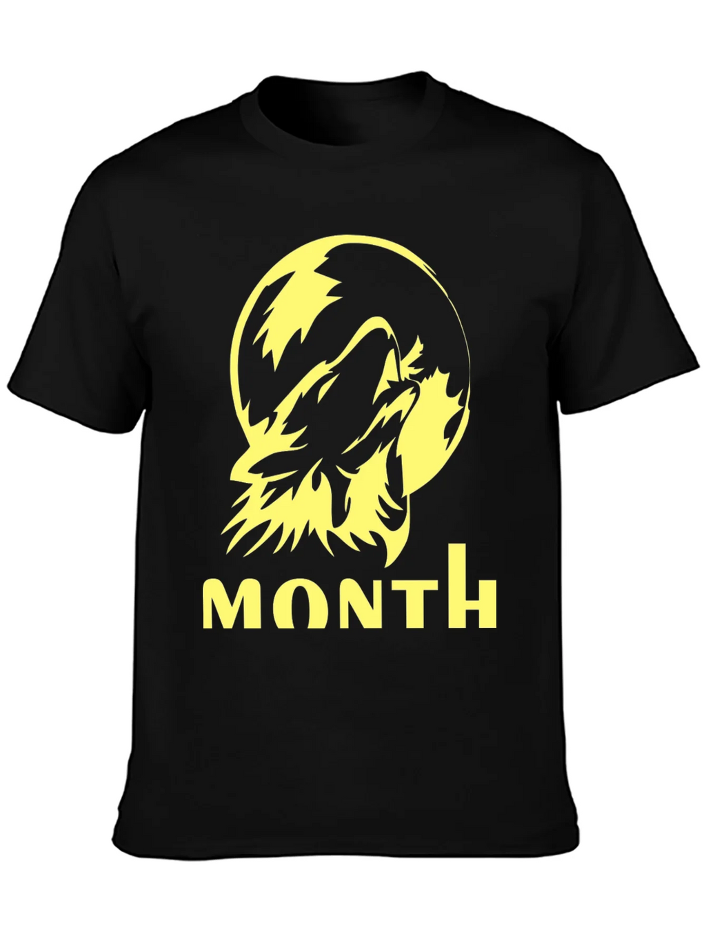 Wolf Howling at Moon Graphic Tee - Black product image 3