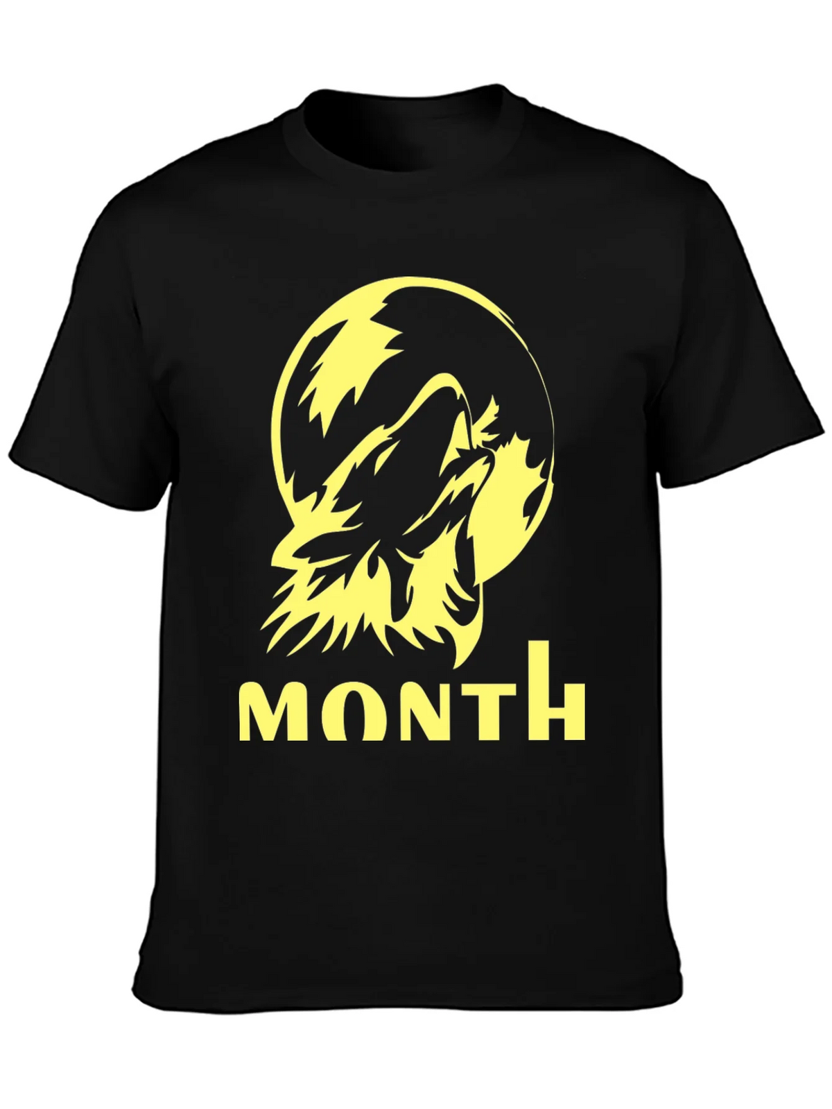 Wolf Howling at Moon Graphic Tee - Black product image 3