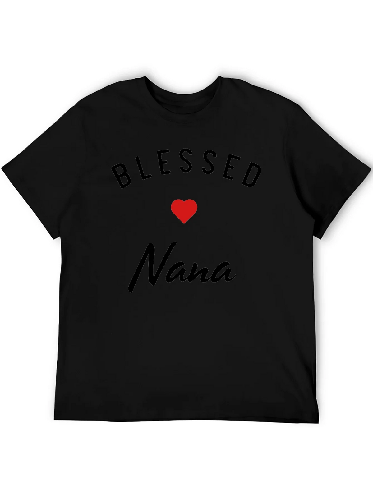 Blessed Nana T-Shirt - Black Cotton Blend product image 5