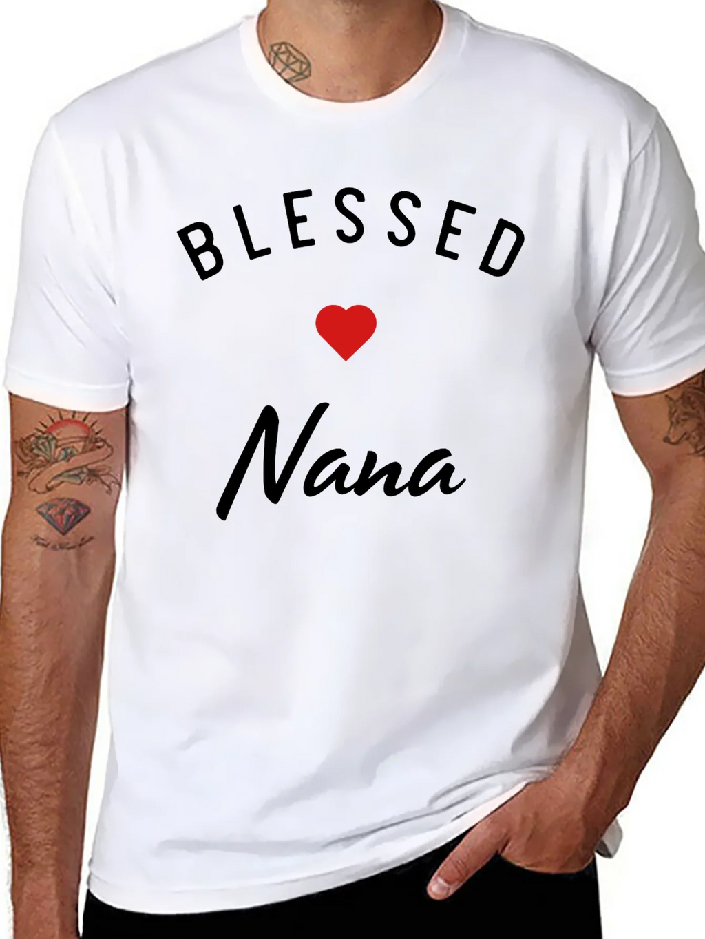 Blessed Nana T-Shirt - Black Cotton Blend product image 7
