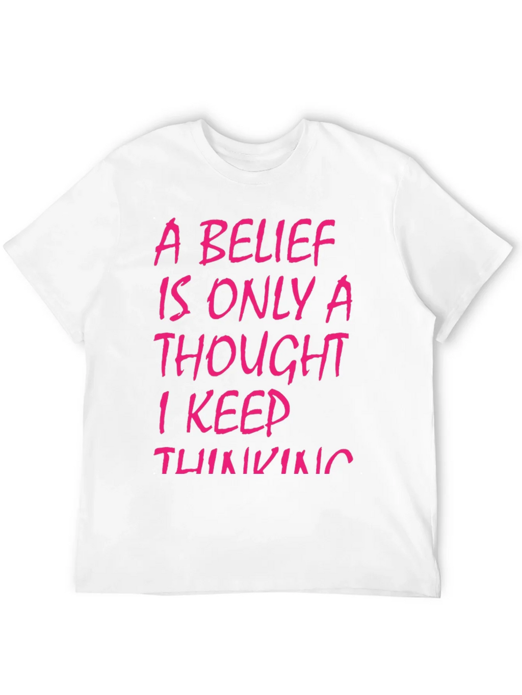 Belief Thought T-Shirt - Black with Pink Text product image 8