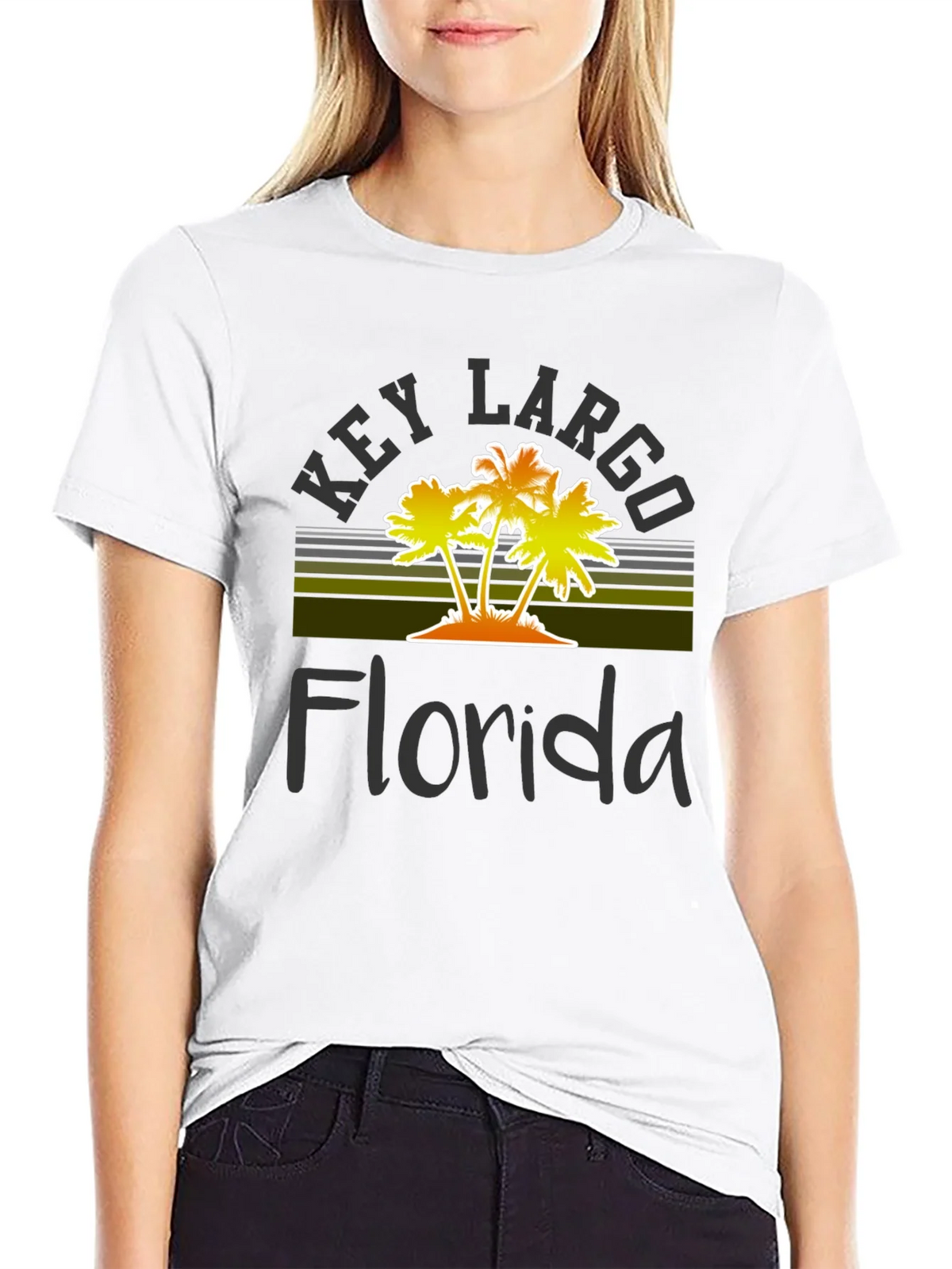 Key Largo Florida Palm Tree Graphic T-Shirt product image 8