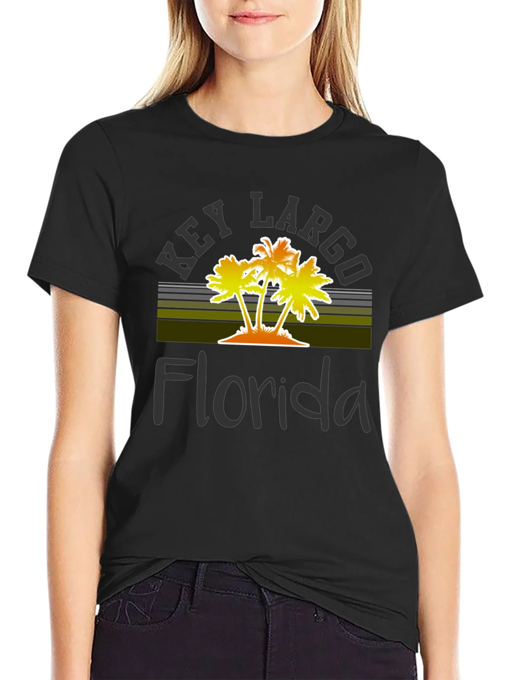 Key Largo Florida Palm Tree Graphic T-Shirt product image 2