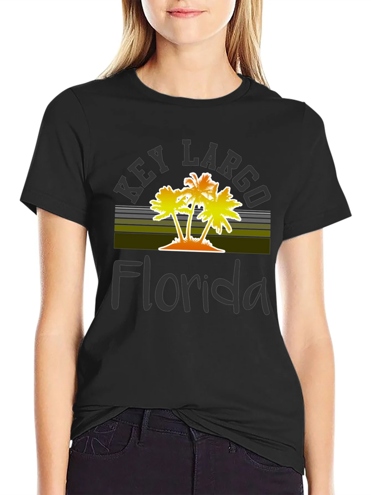 Key Largo Florida Palm Tree Graphic T-Shirt product image 2