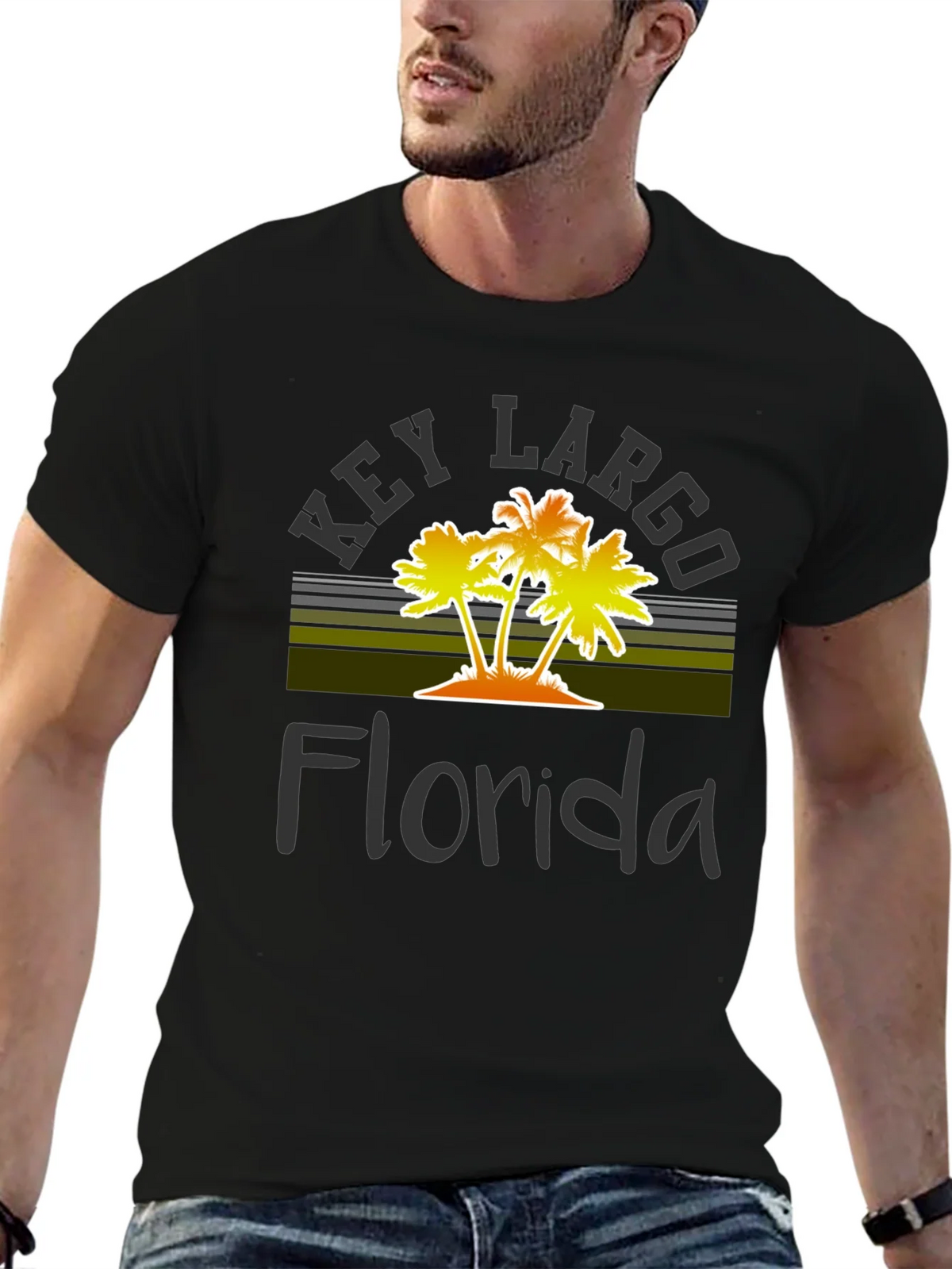 Key Largo Florida Palm Tree Graphic T-Shirt product image 6