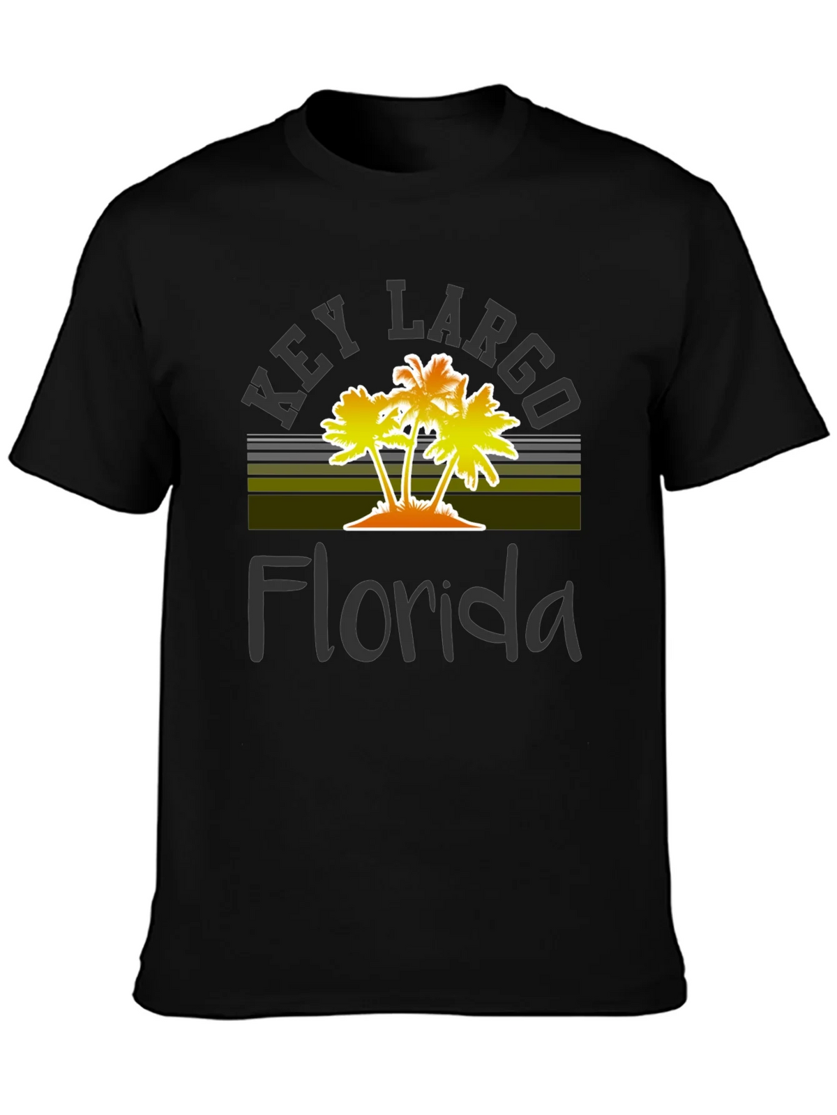 Key Largo Florida Palm Tree Graphic T-Shirt product image 3