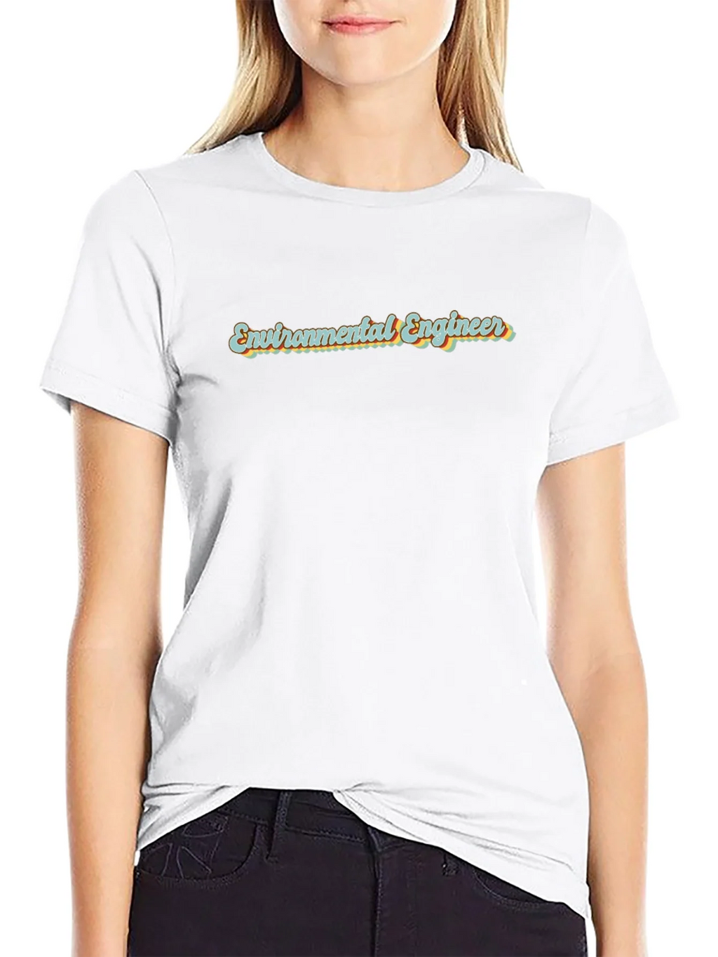 Environmental Engineer Retro Style Black T-Shirt product image 6