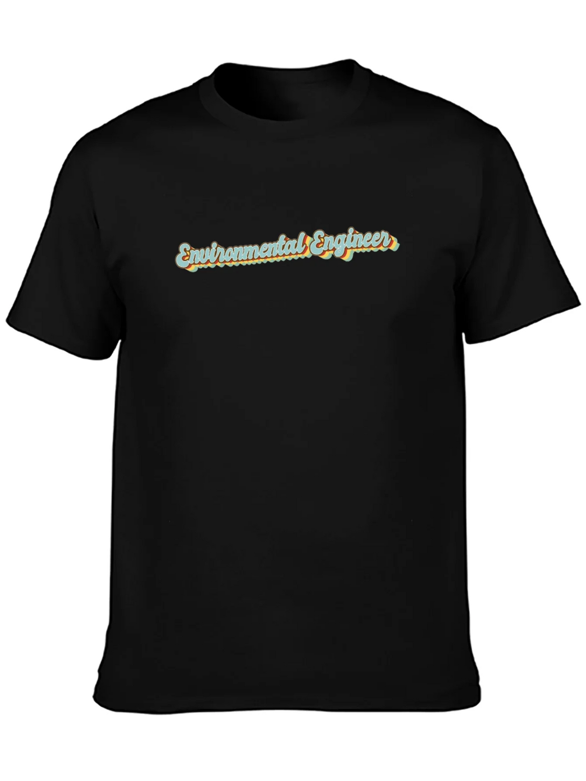 Environmental Engineer Retro Style Black T-Shirt product image 2