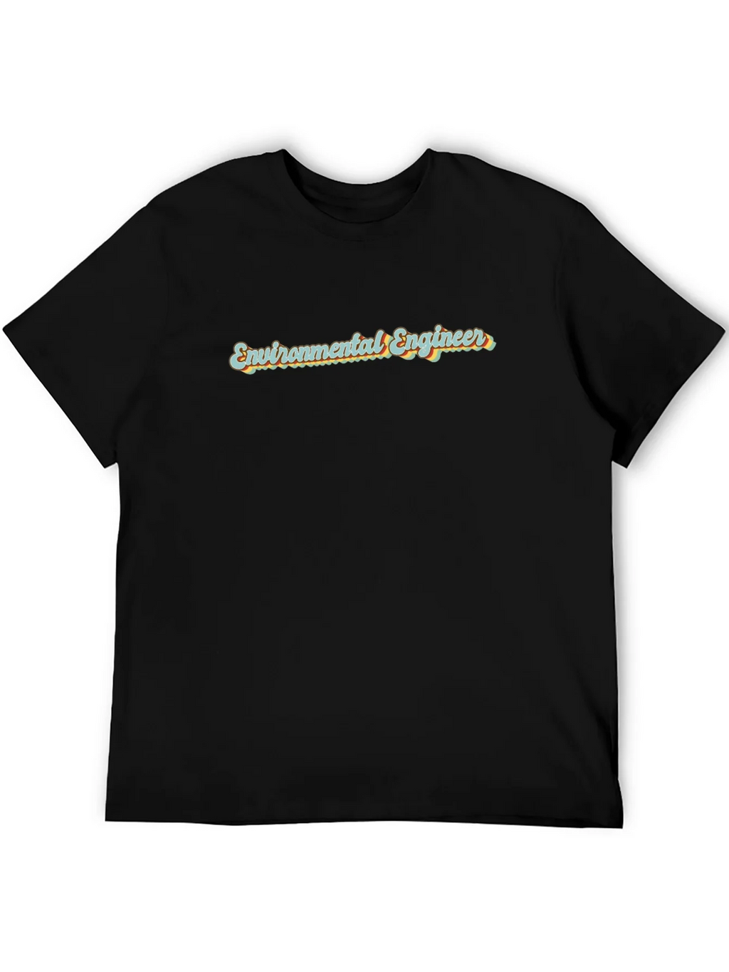 Environmental Engineer Retro Style Black T-Shirt product image 4