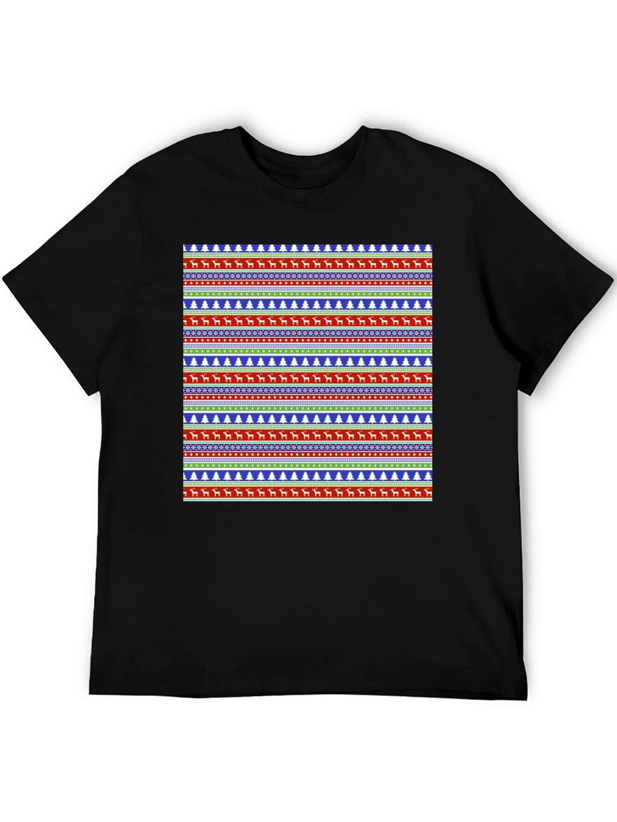 Ugly Christmas Sweater Pattern Graphic Tee product image 5