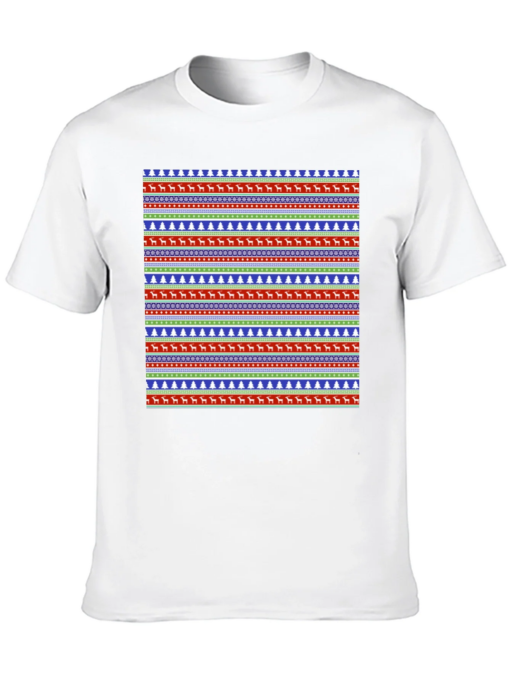 Ugly Christmas Sweater Pattern Graphic Tee product image 9