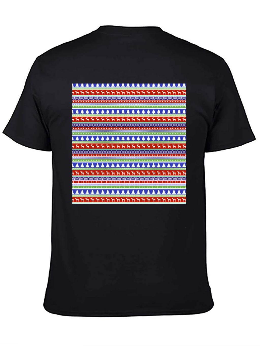 Ugly Christmas Sweater Pattern Graphic Tee product image 4