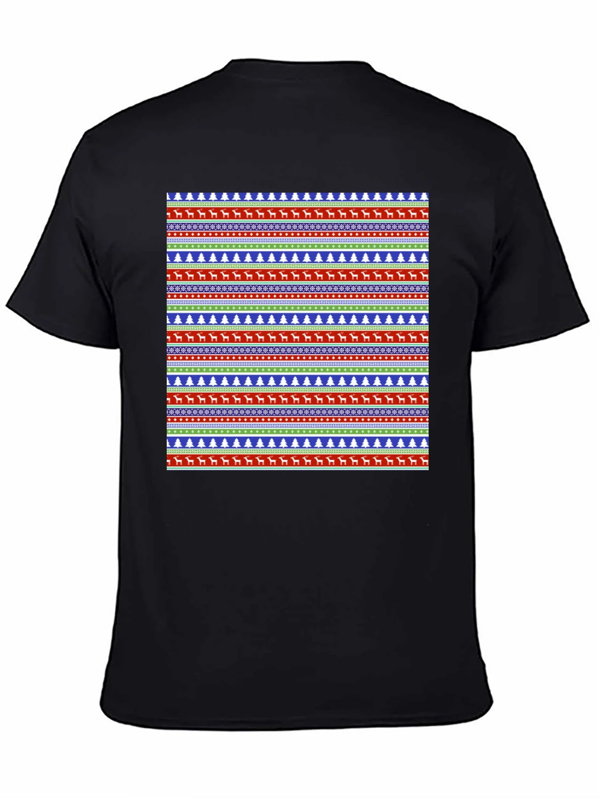 Ugly Christmas Sweater Pattern Graphic Tee product image 4