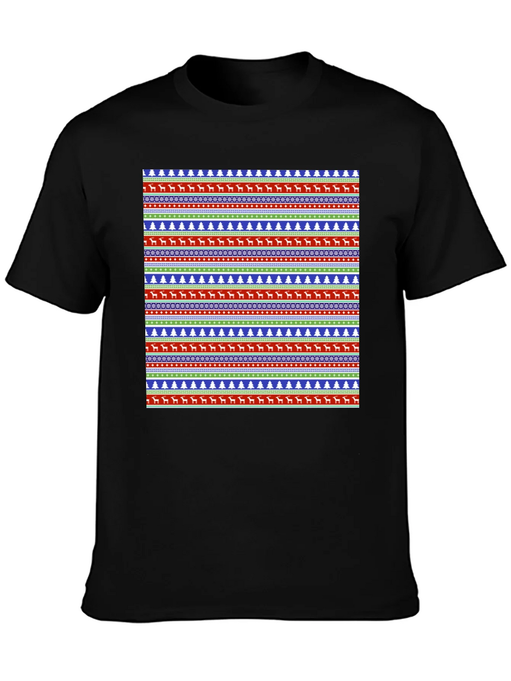 Ugly Christmas Sweater Pattern Graphic Tee product image 3
