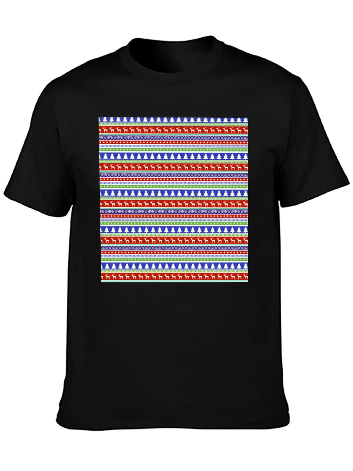 Ugly Christmas Sweater Pattern Graphic Tee product image 3