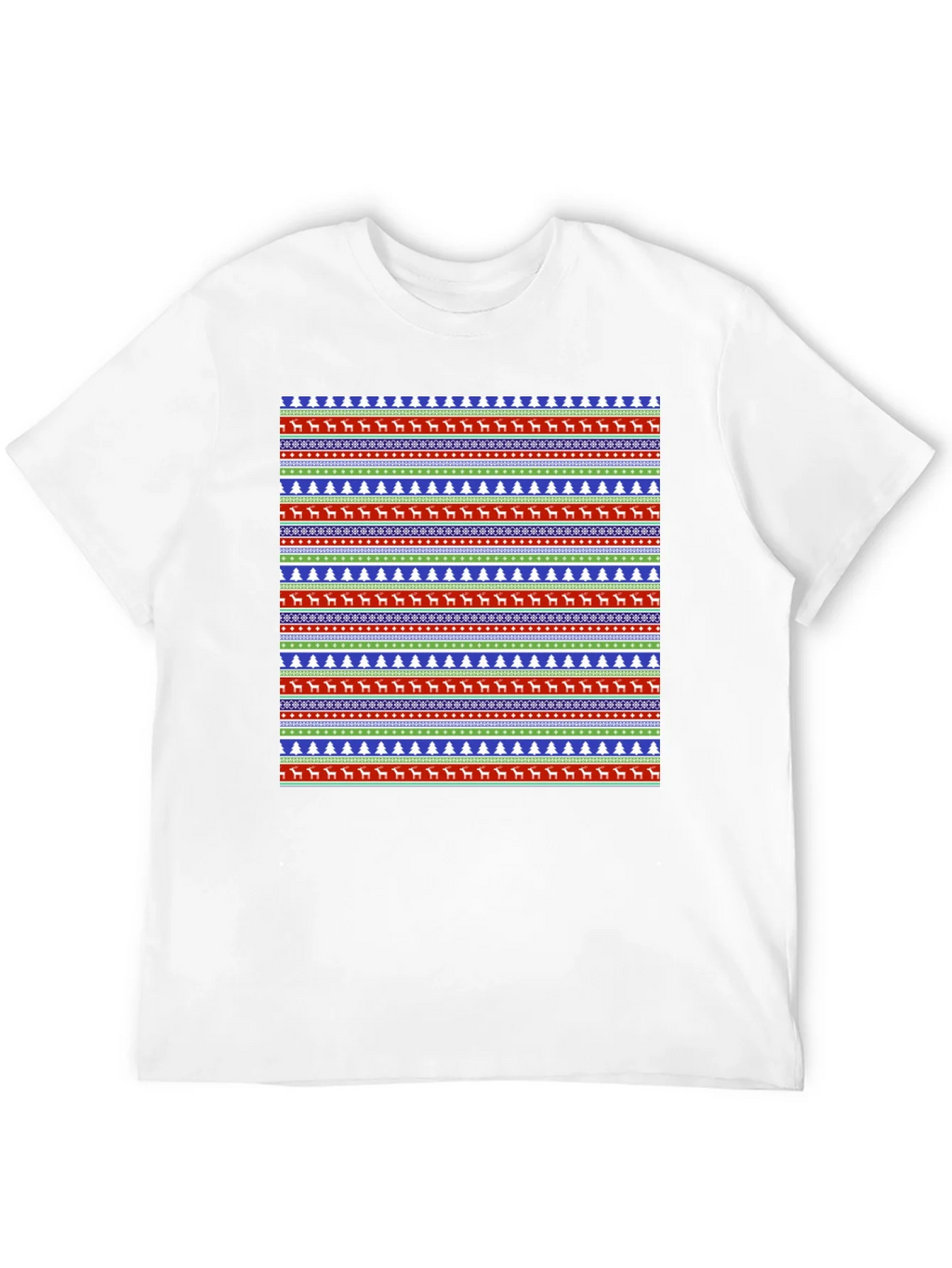Ugly Christmas Sweater Pattern Graphic Tee product image 11