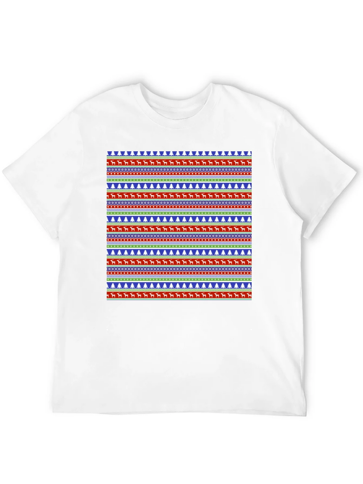 Ugly Christmas Sweater Pattern Graphic Tee product image 11