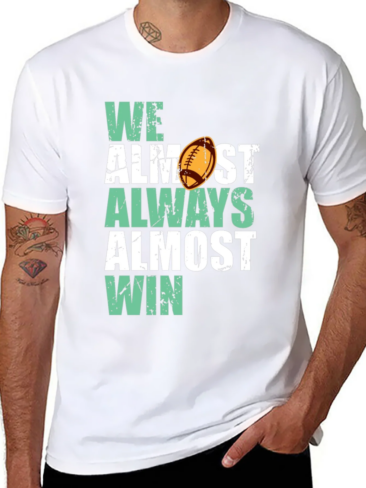Funny Football T-Shirt - We Almost Always Win! product image 3