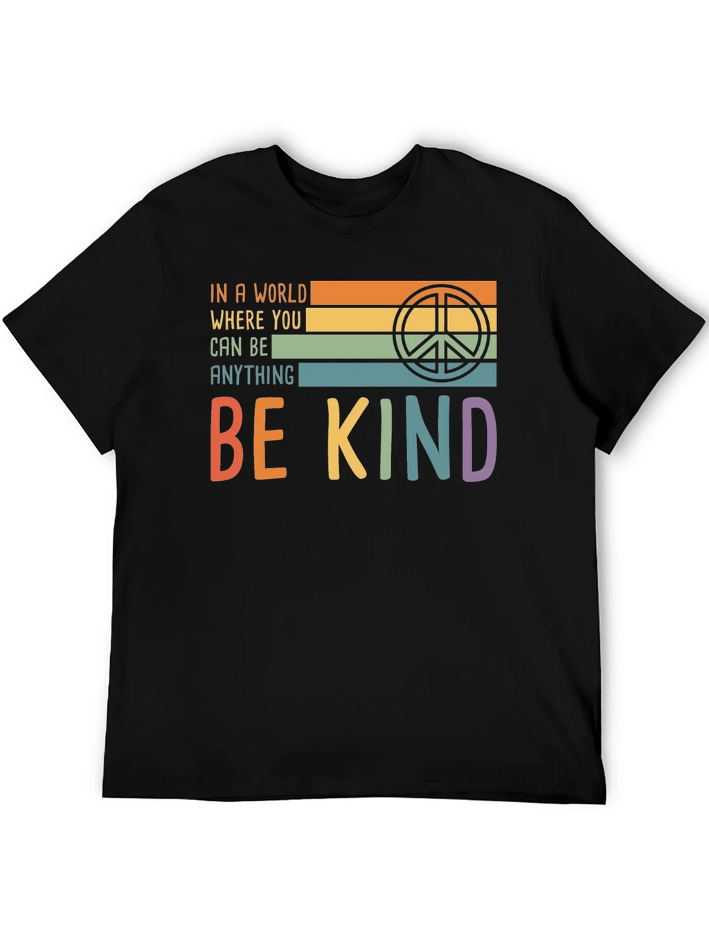 Be Kind T-Shirt with Retro Peace Symbol product image 5