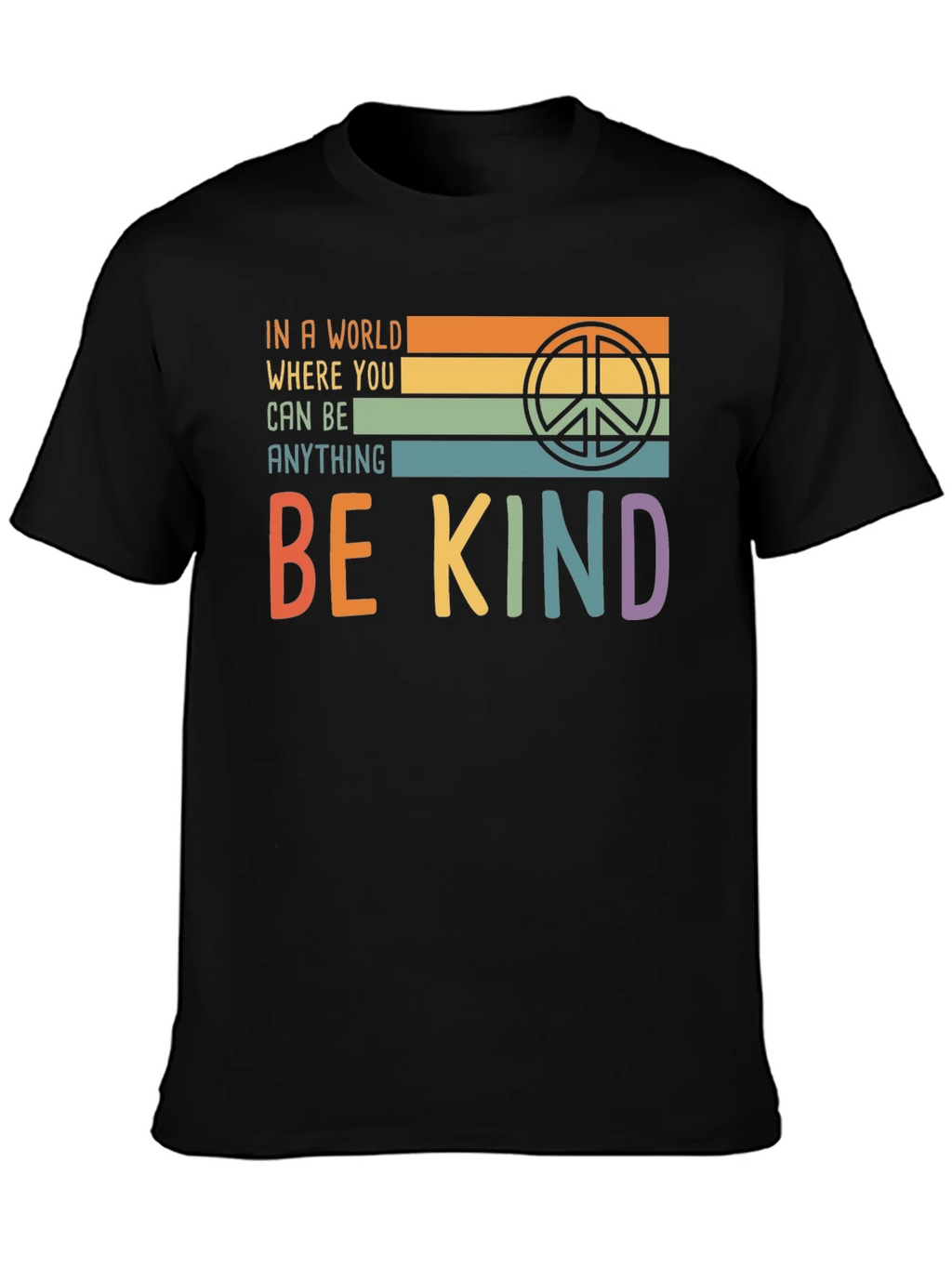 Be Kind T-Shirt with Retro Peace Symbol product image 3