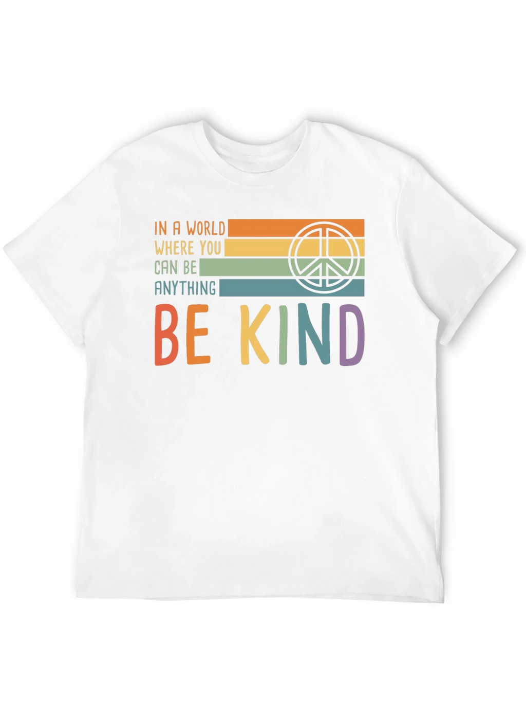 Be Kind T-Shirt with Retro Peace Symbol product image 11