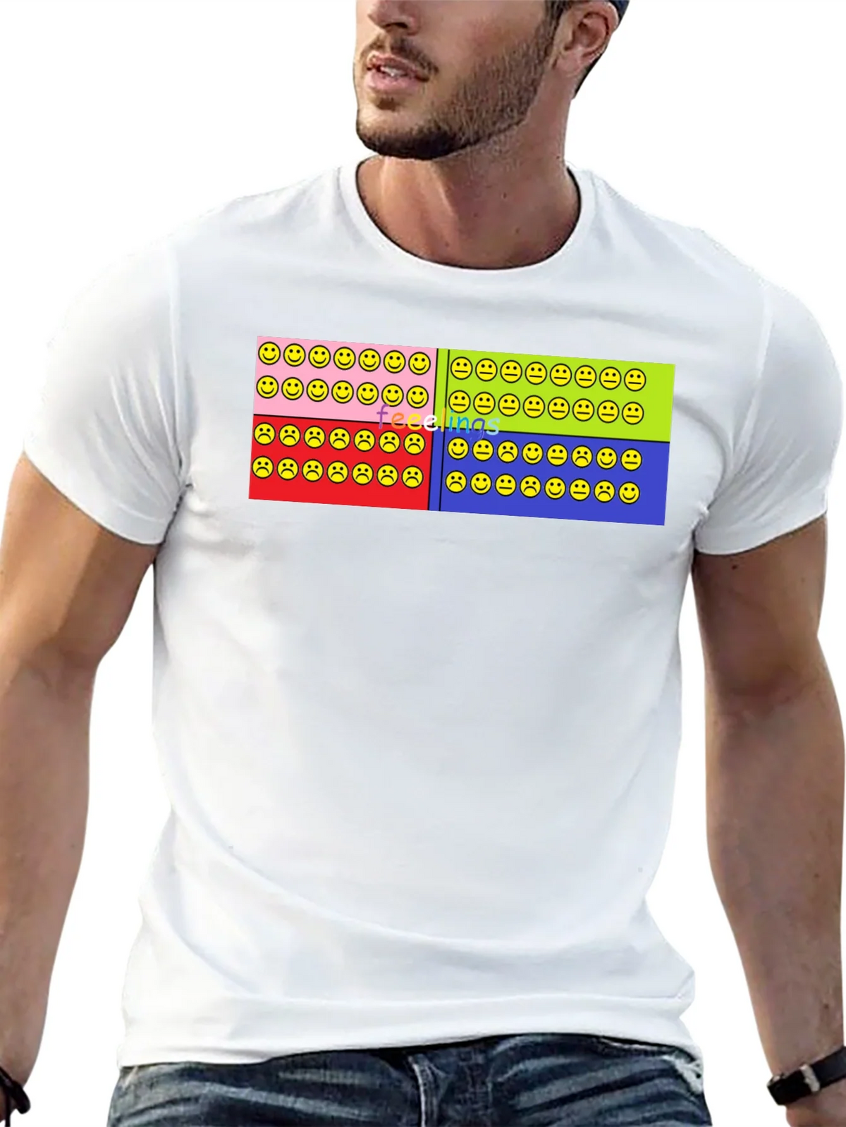 Feelings Smiley Face T-Shirt Graphic Design product image 12