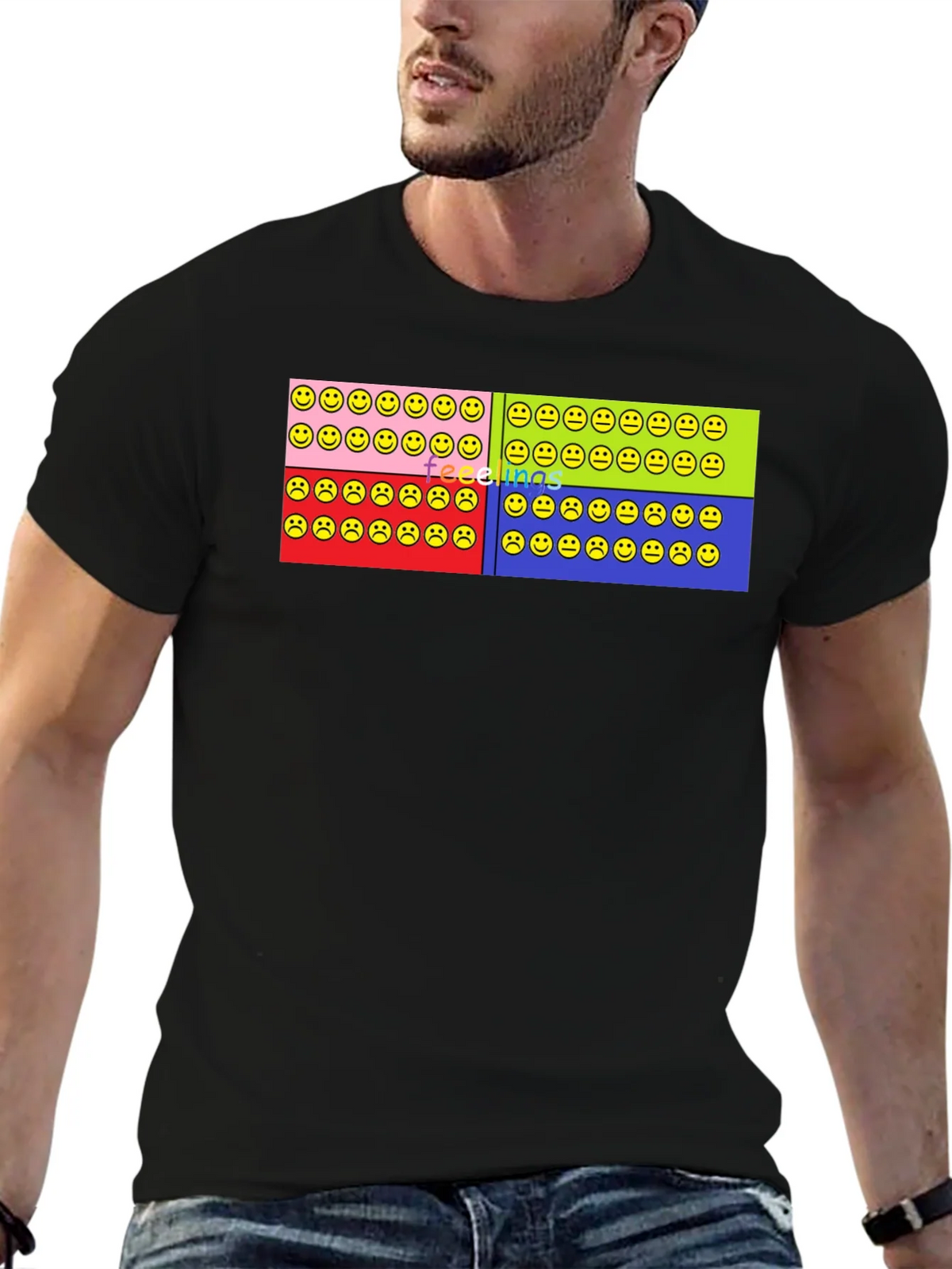 Feelings Smiley Face T-Shirt Graphic Design product image 6
